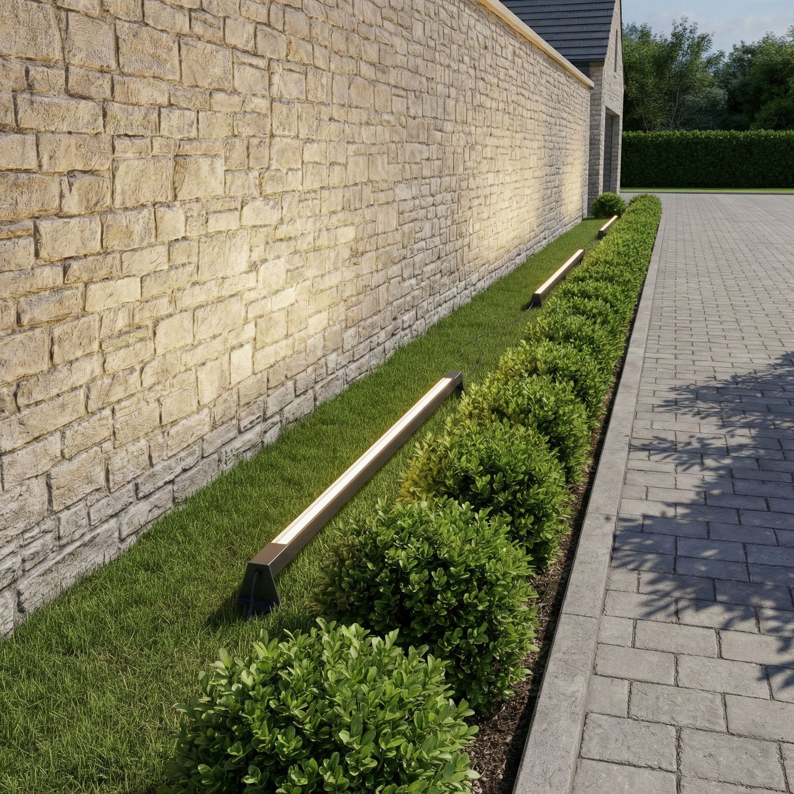 Lindby LED-gulvlampe Zavio, antrasitt, jordspyd, IP65