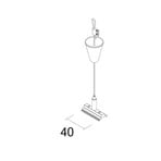 Ivela suspension system SQUARE 48 V, white, locking mechanism, pendant 2 m
