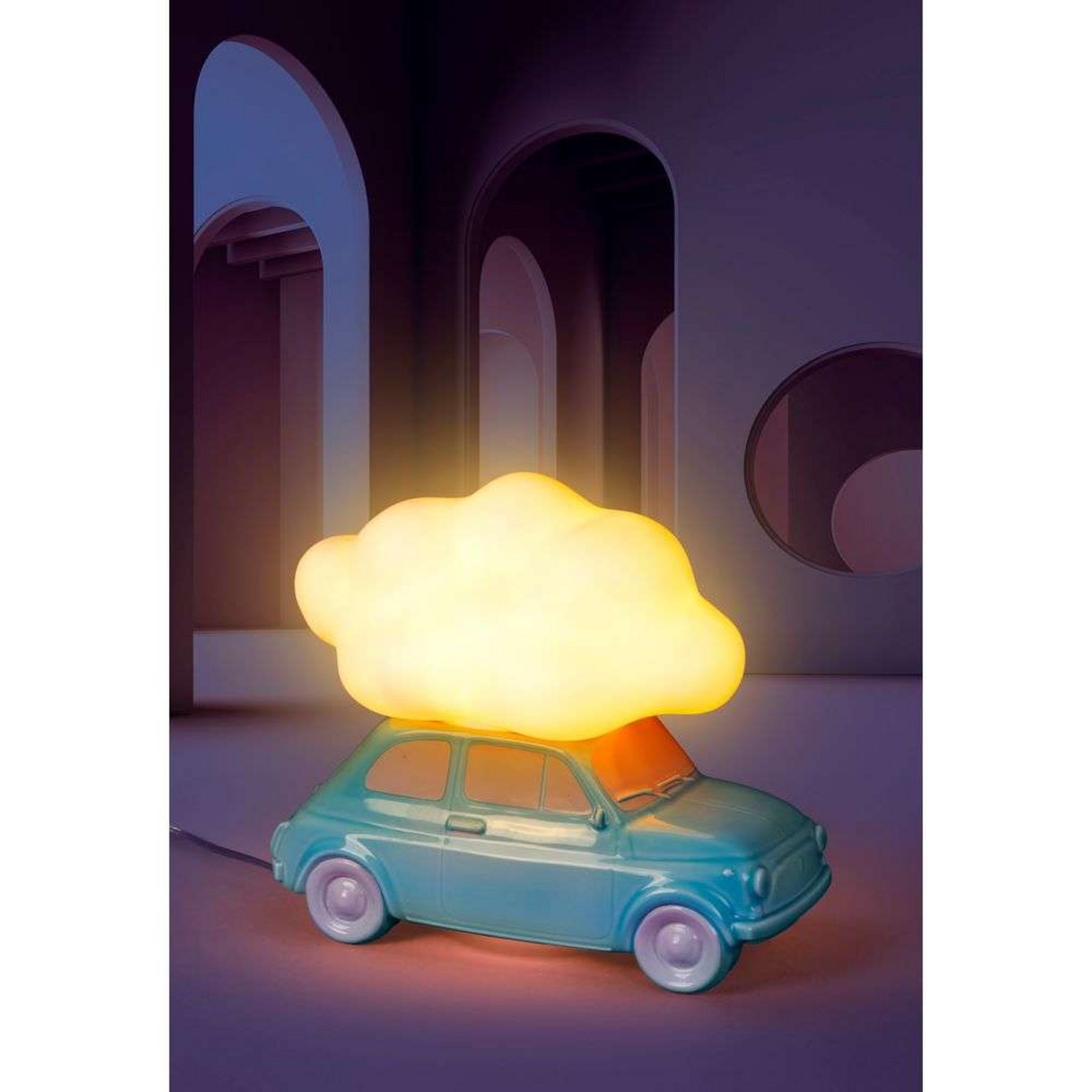 Nuvola Table Lamp Porcelain/Blue - Seletti