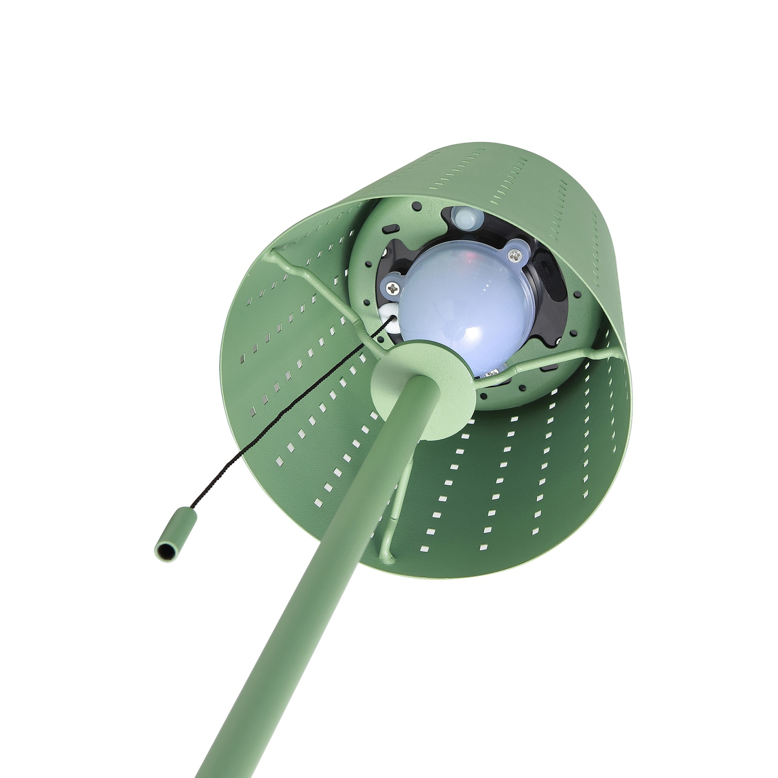 Lindby lampe sur pied LED solaire Hilario, vert, fer, batterie rechargeable