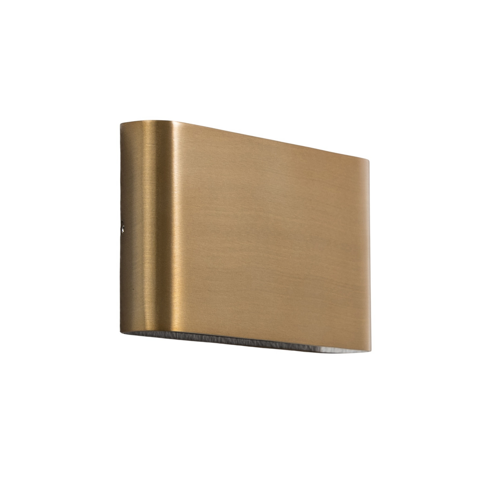 LED wall light Semi M, aluminium, gold, length 17.5 cm