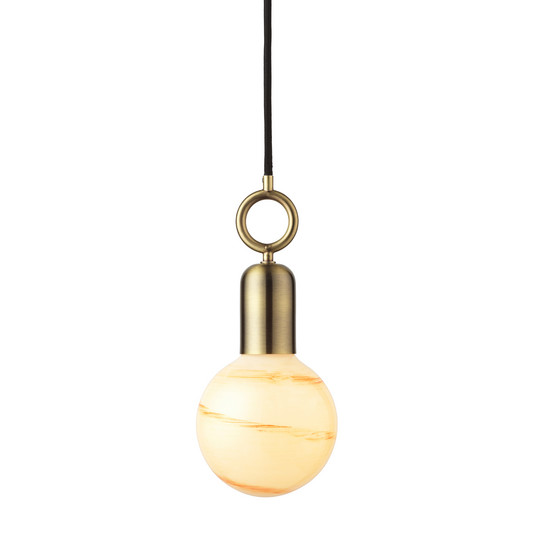 Stockholm-riippuvalo, antiikkimessinki, halkaisija 5 cm, E27 - Halo Design