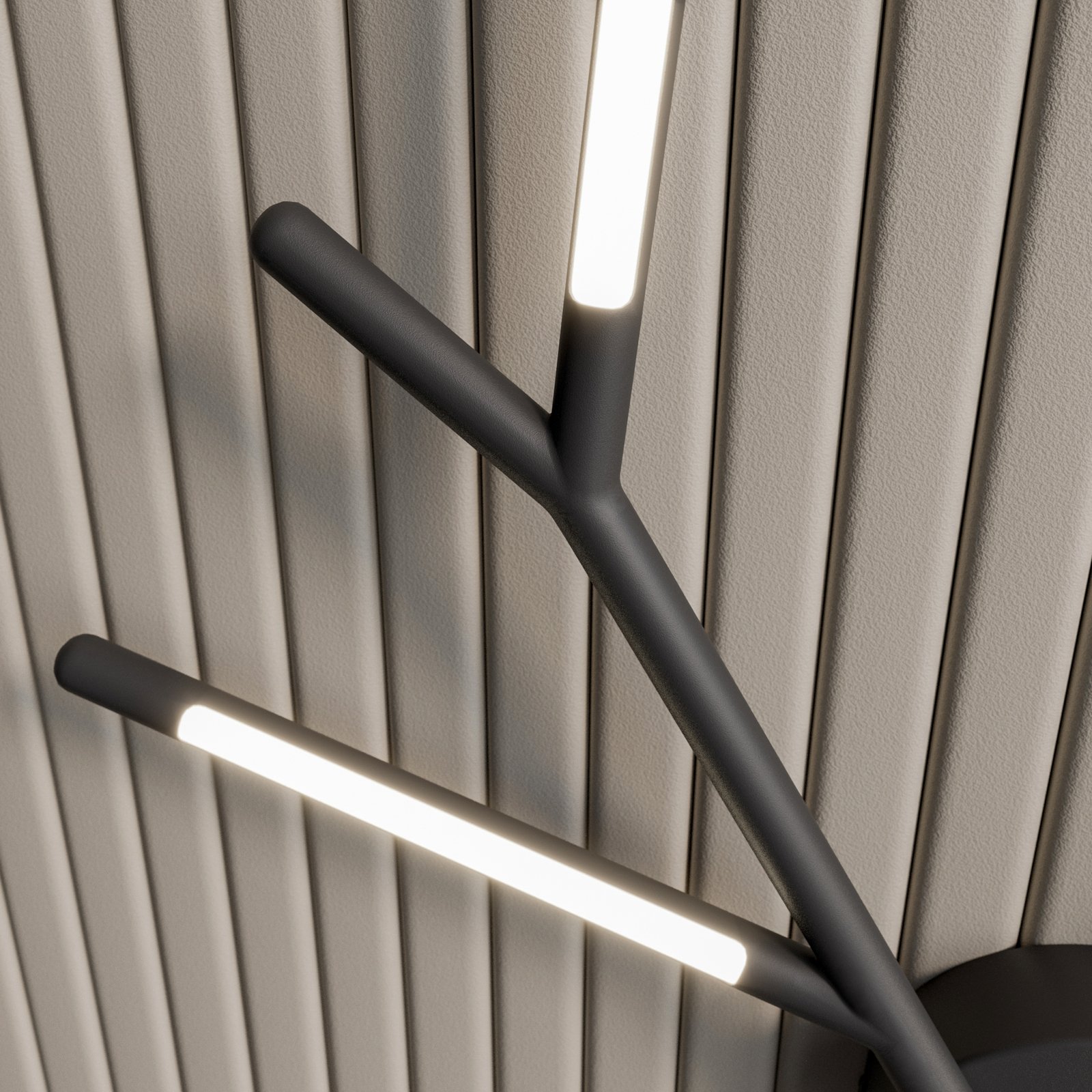 Lucande Cuerno LED wandlamp in zwart-wit