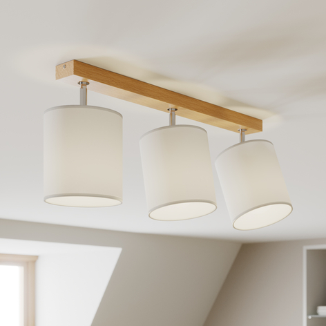 Spot pour plafond Corralee blanc à 3 lampes