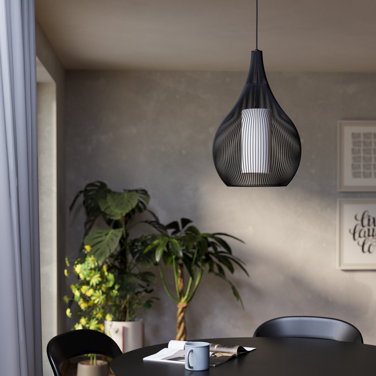 EGLO Razoni 1 Pendelleuchte, einflammig, schwarz