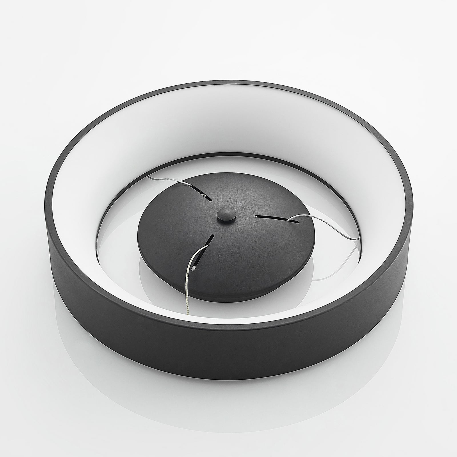 Aleksi LED viseća lampa, Ø45 cm, crna, metal, CCT - Arccio