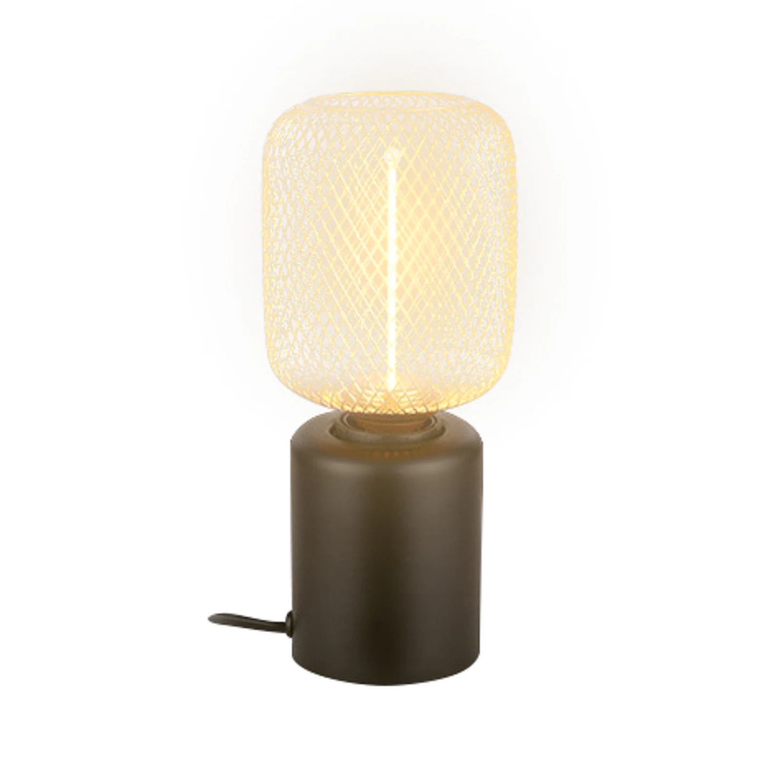 Lampe à poser Rist, noir/doré, hauteur 22 cm, métal