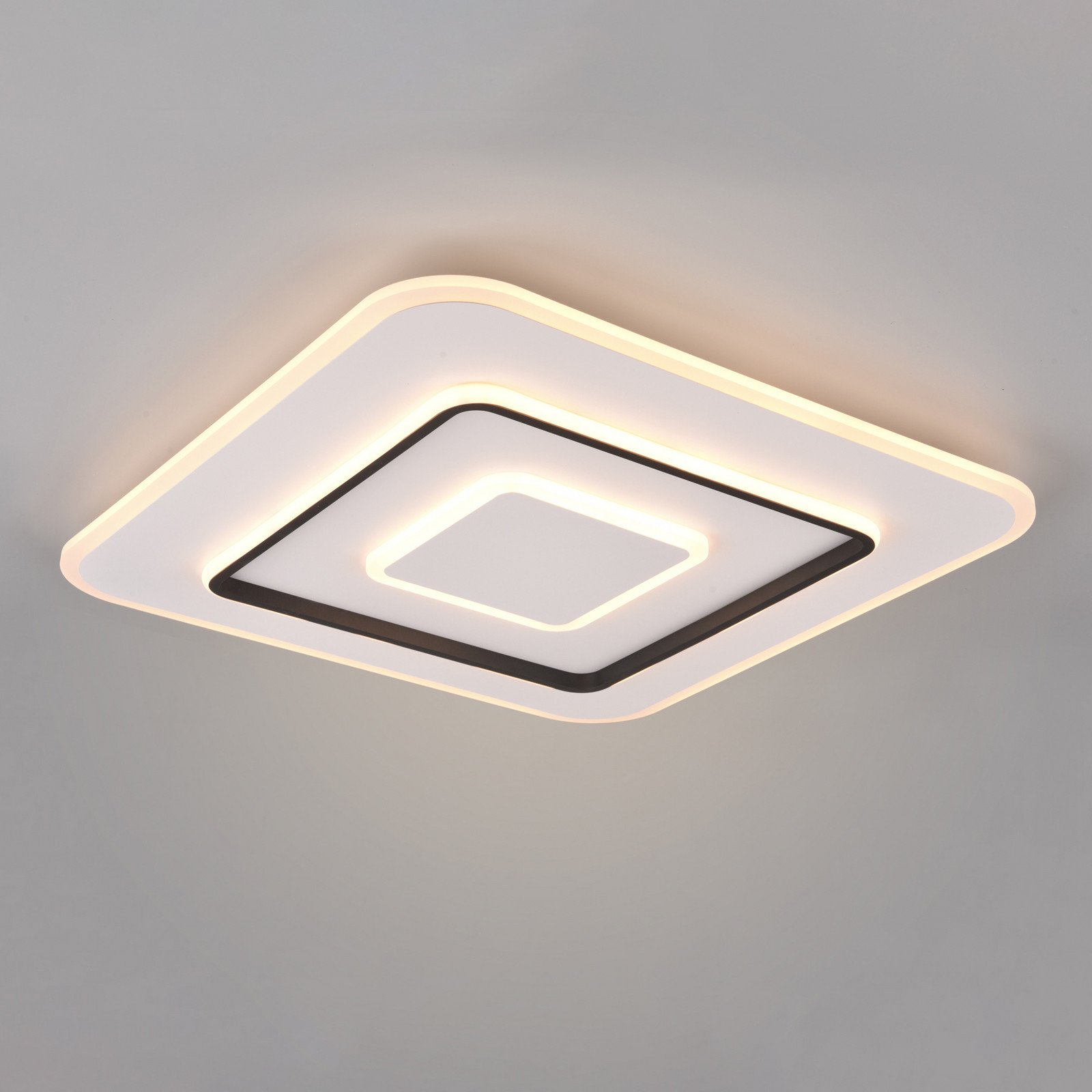 Reality Leuchten Plafonieră cu LED Jora angular 60 x 60 cm - Camera de zi / sufragerie - modern - alb - Plastic