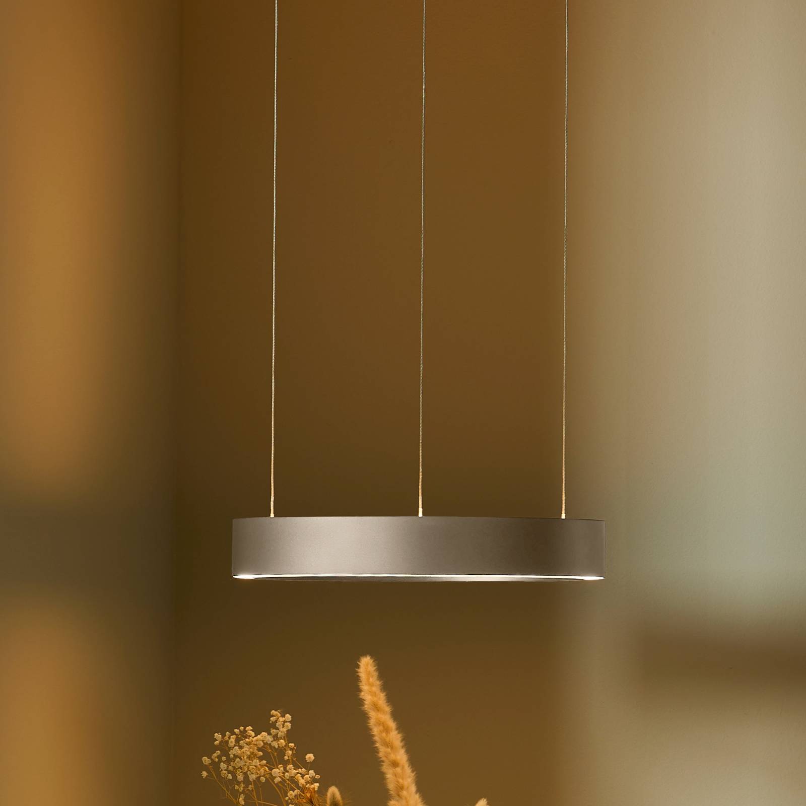 LOOM DESIGN żyrandol LED Velora, kremowa, Ø 40 cm, ściemniany