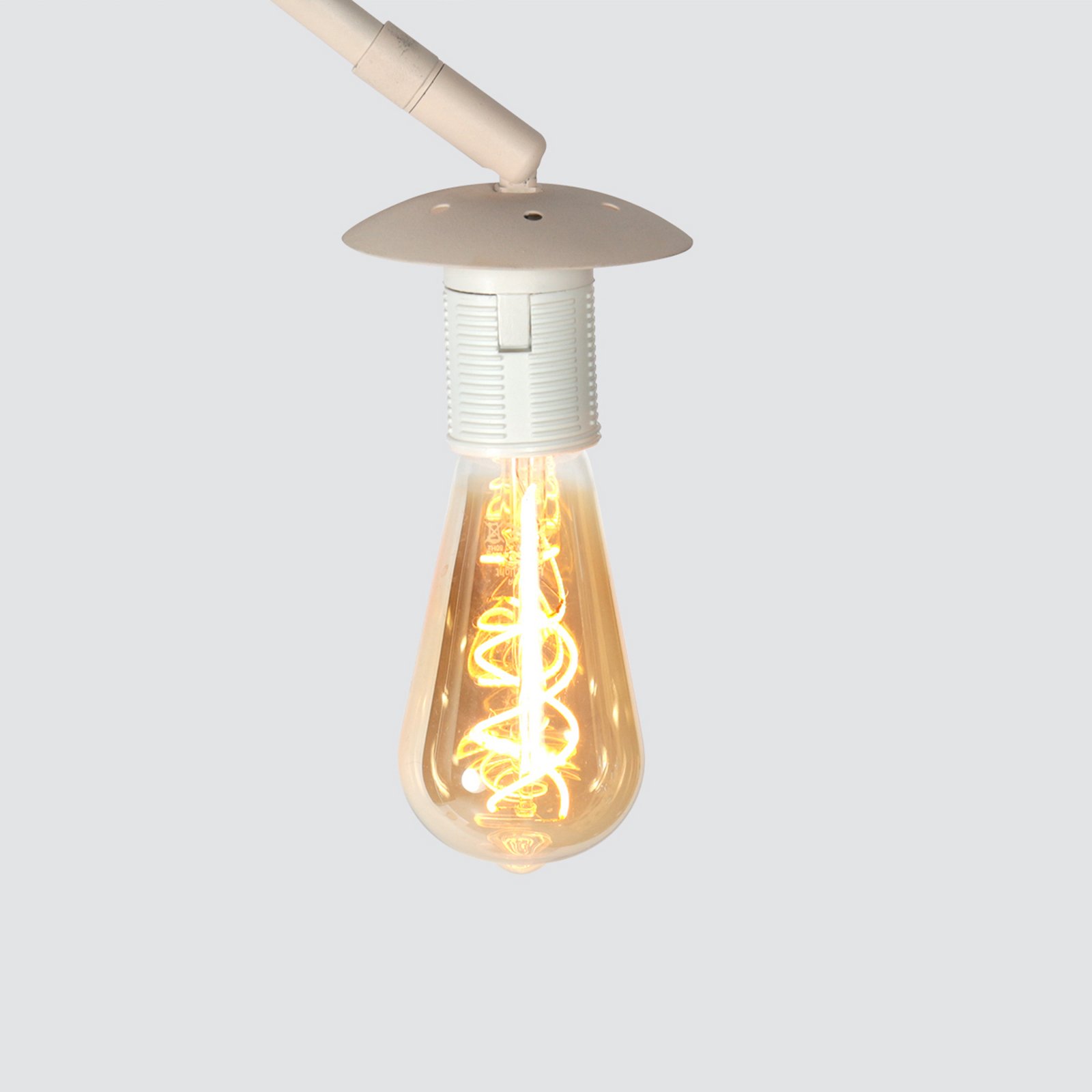 Kaarjas põrandalamp Sparkled Light kreem/valge, 240 cm plast