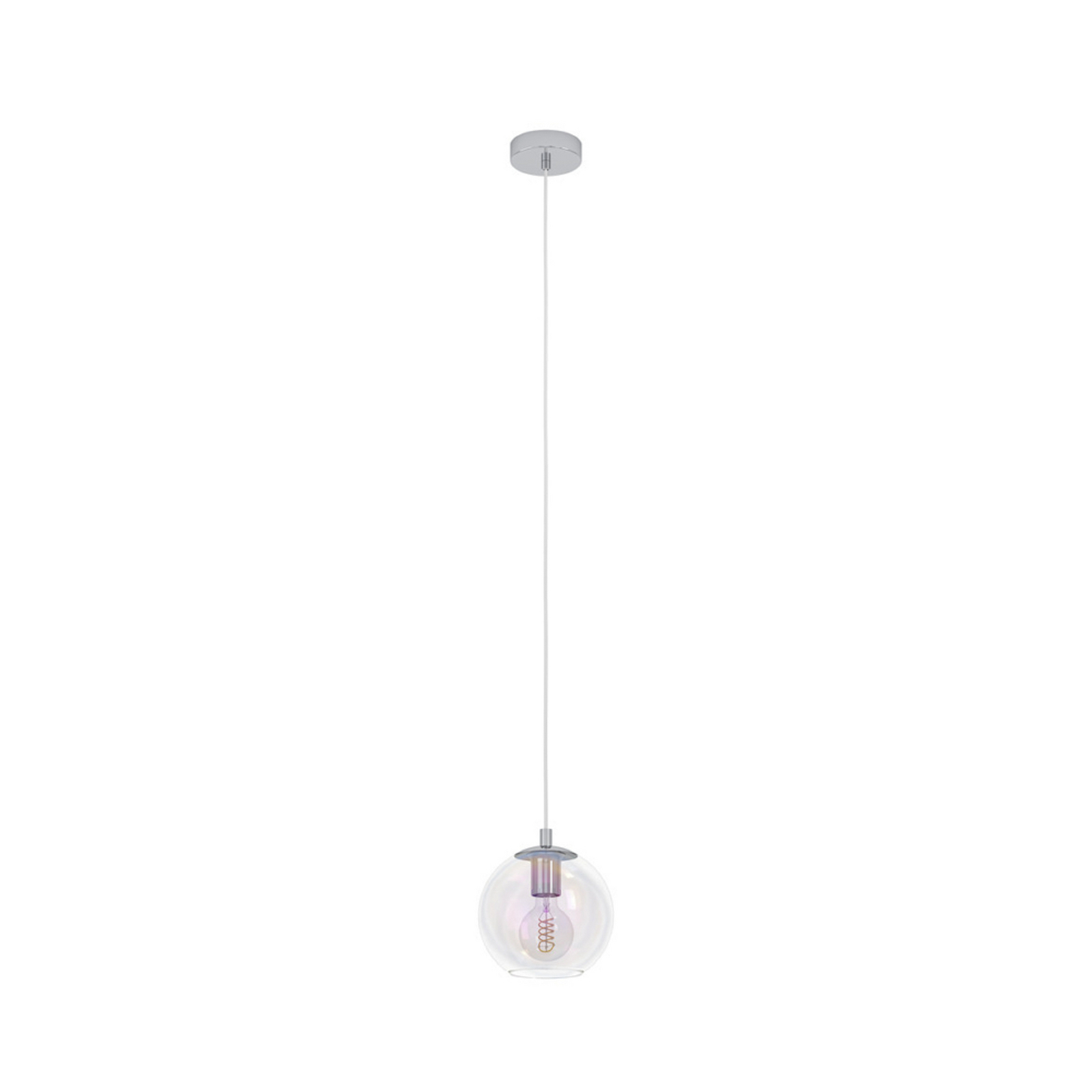 EGLO hanglamp ARISCANI 2, Ø 20 cm, 1-lamp, chroom/iriserend