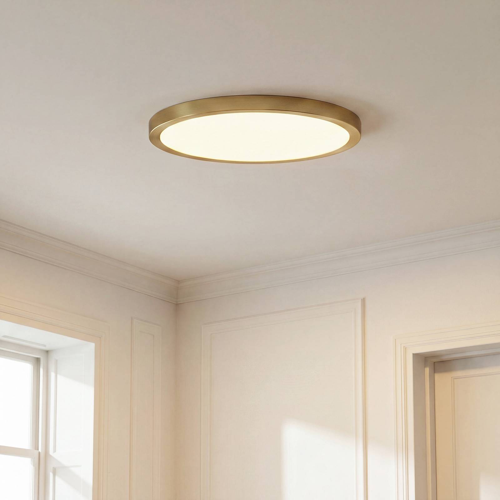 Lindby LED plafondlamp Sorela, Ø 40 cm, goud, dimbaar