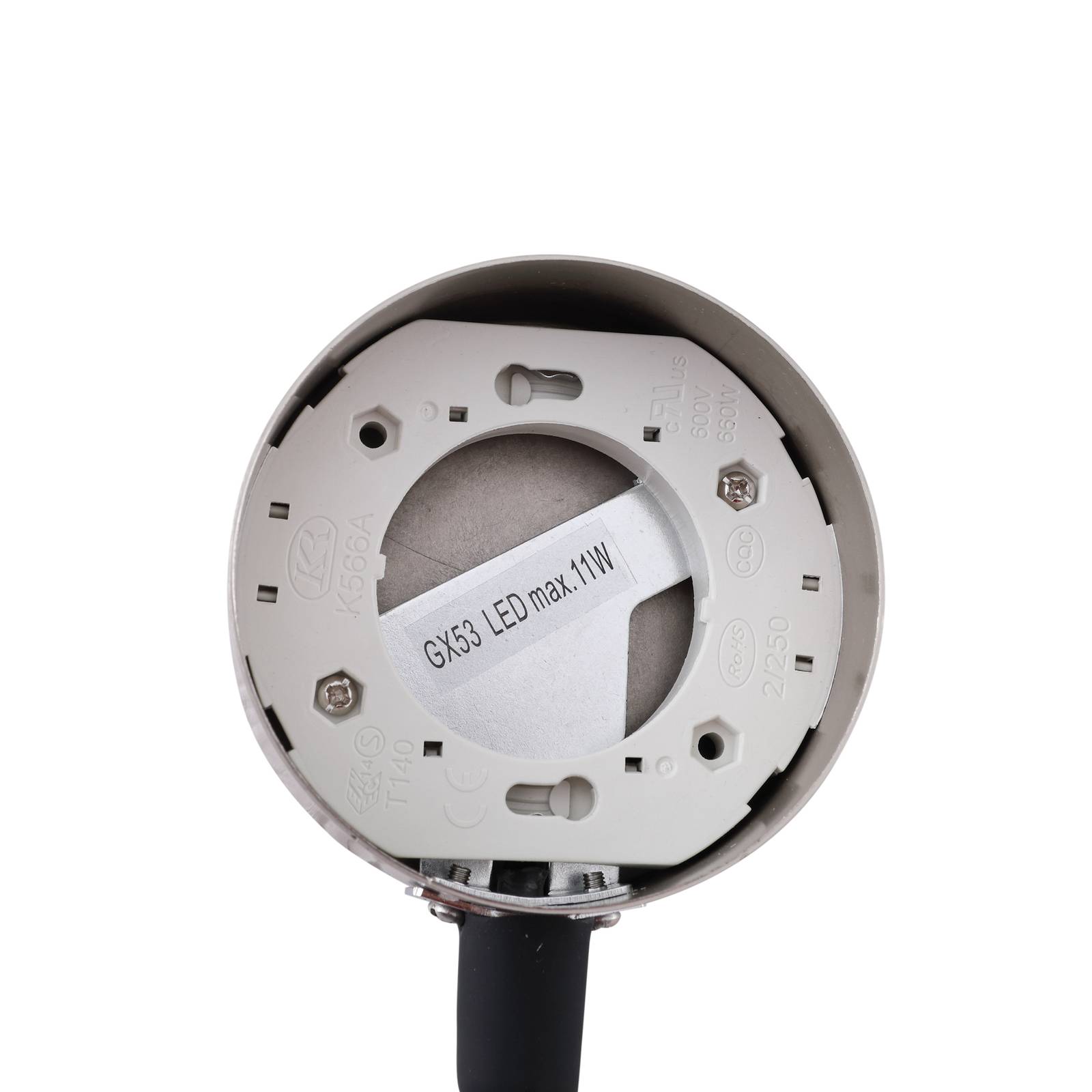 Lampa z klipsem Lindby Jyla nikiel/czarna soczewka 4200K elastyczne ramię