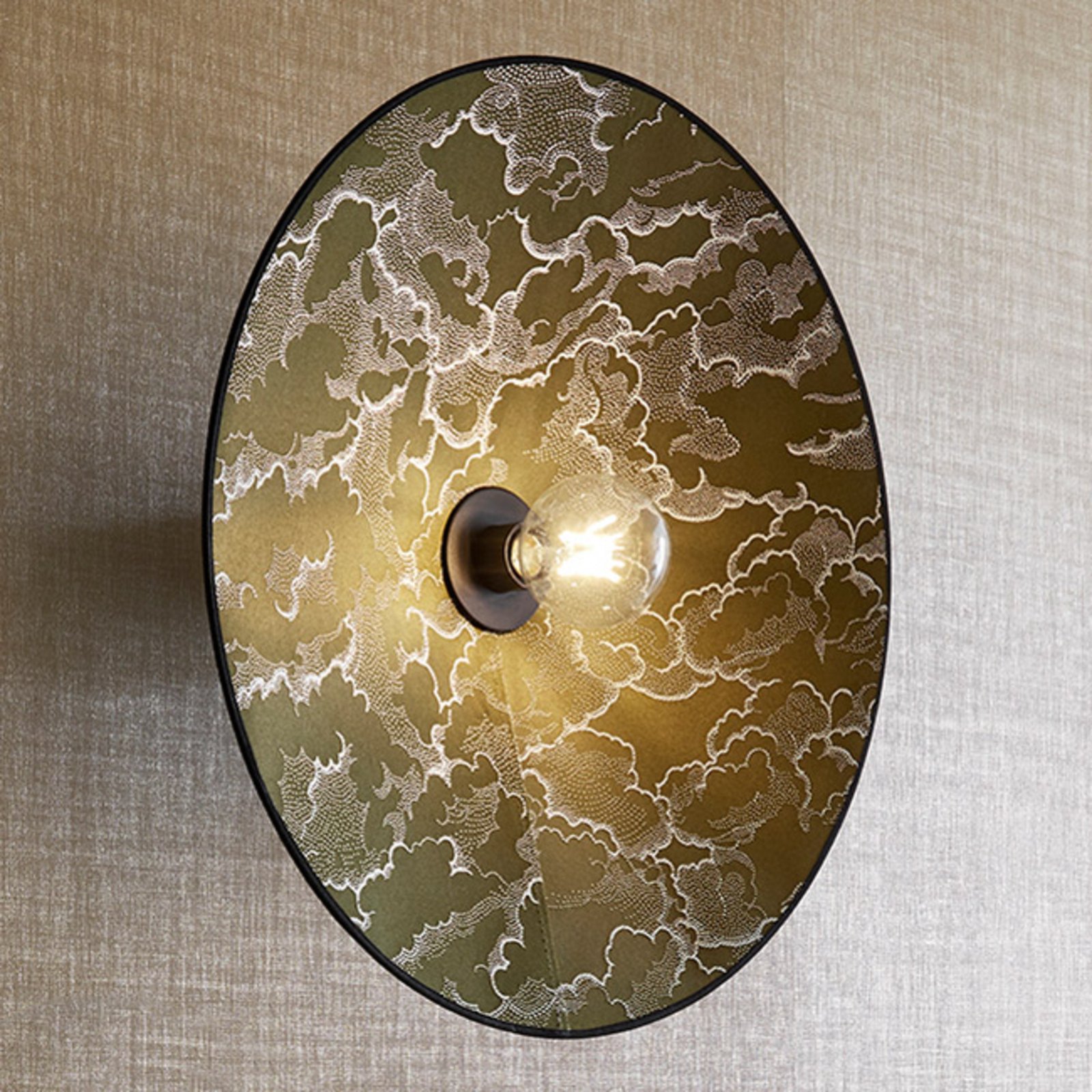 MARKET SET Gatsby wall light, lampshade with decor