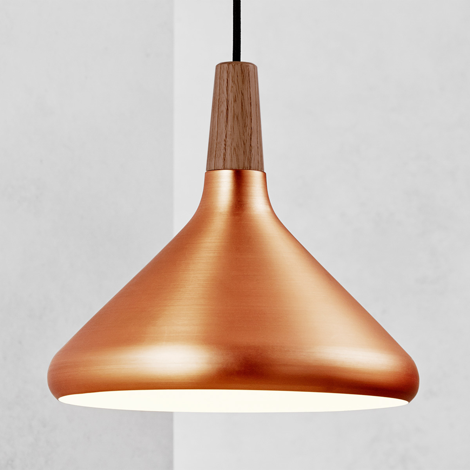 Lámpara colgante Nori metal, color cobre Ø 27 cm