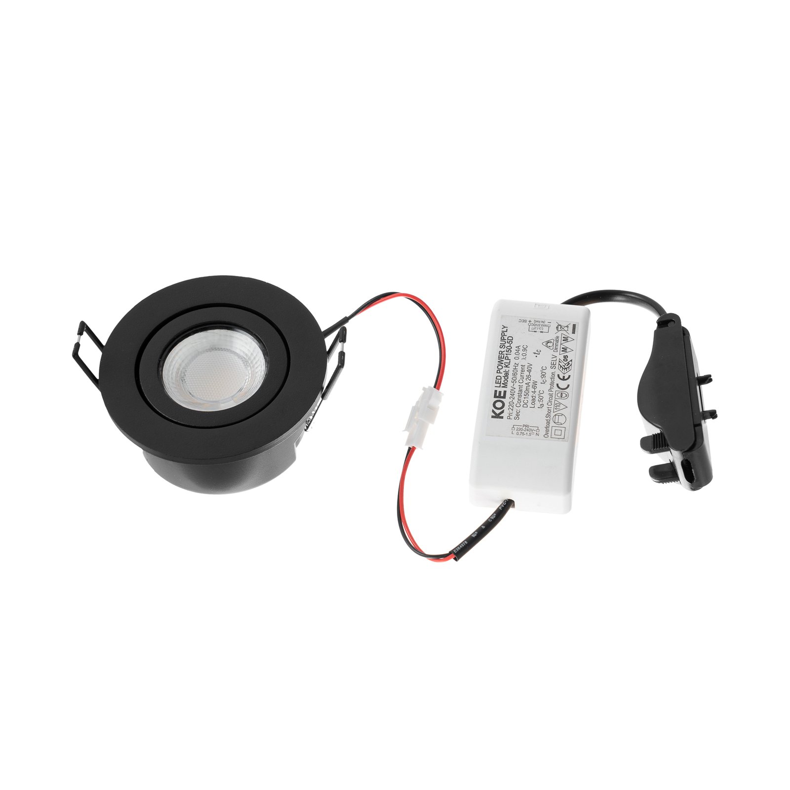 Eliar LED Spot encastré IP65 Noir - Arcchio