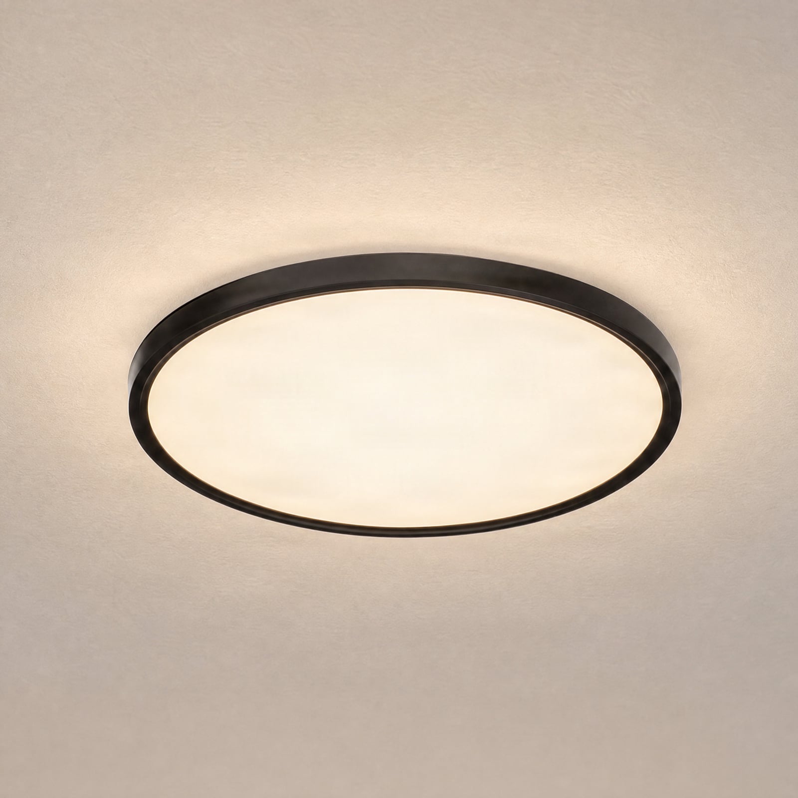 Lindby LED-Deckenleuchte Pravin, Ø 50 cm, 3.000 K, schwarz