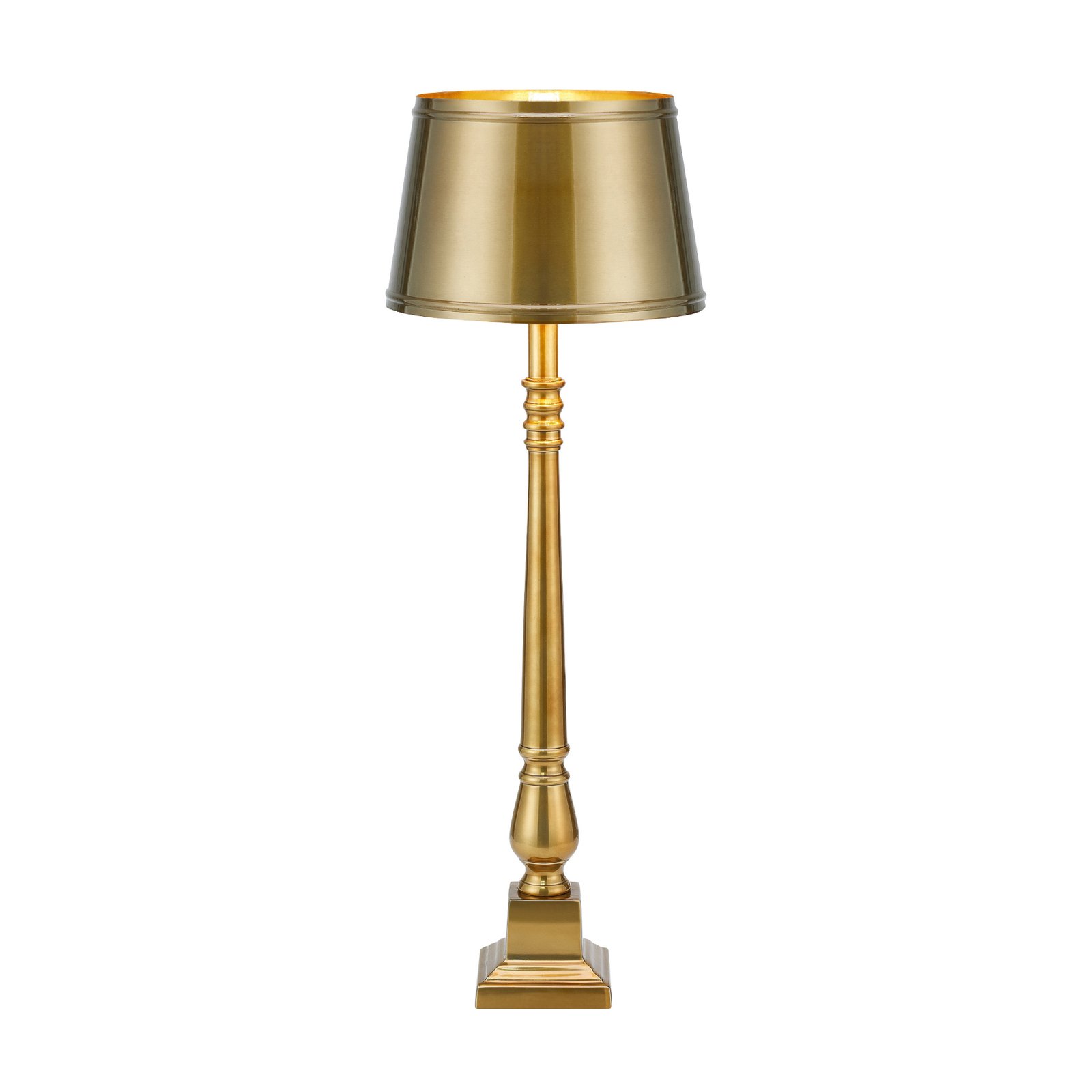 Stolní lampa Metallo, barva staromosaz, kov, výška 66 cm