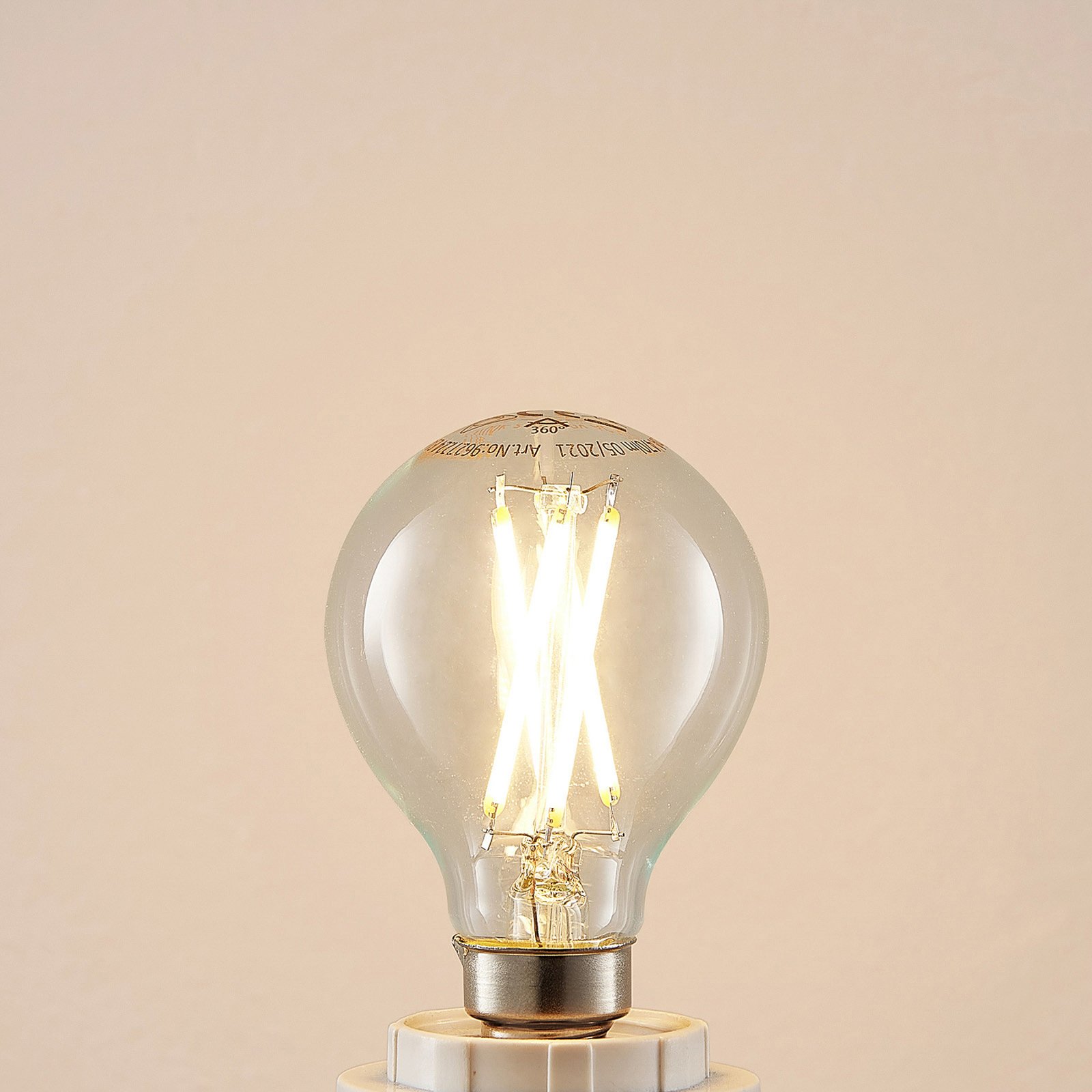 Filament LED bulb E14 4W 2700K teardrop dim 3-pack