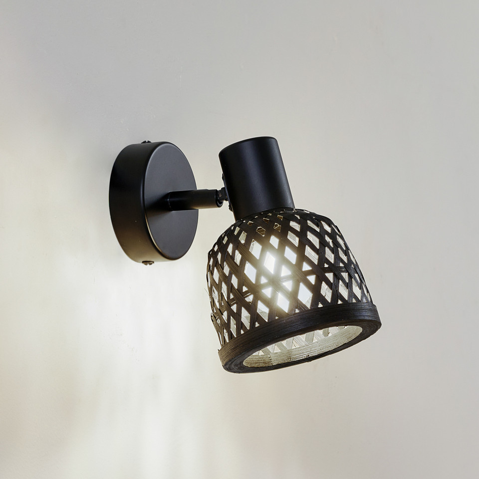 Lindby Eskil Vägglampa Ø10, svart från Lindby
