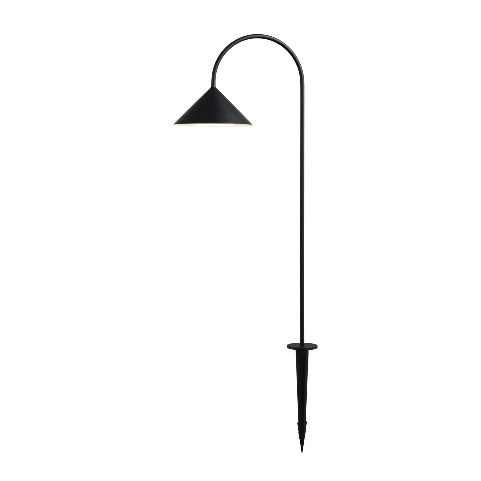 FRANDSEN LED zemes spīles lampa Grasp, melna, augstums 82 cm, IP44