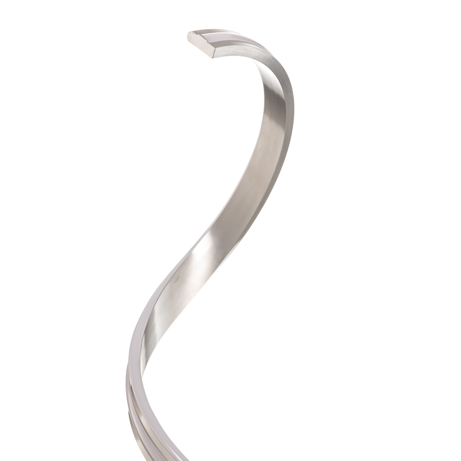 Lindby Salloa spiral-gulvlampe, dæmper, CCT, alu