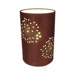 Aurona table lamp made of brown fabric