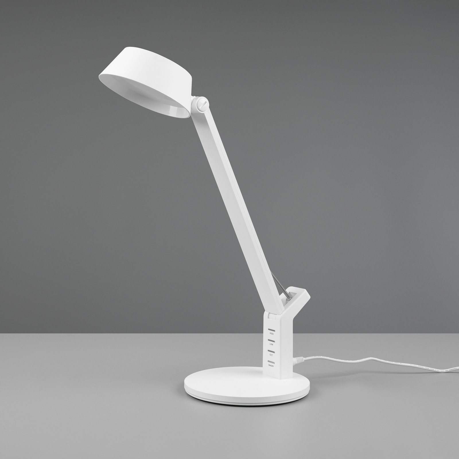 Stolná LED lampa Ava funkcia stmievania, biela