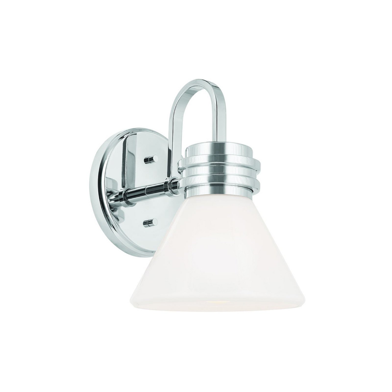 Aplique de pared Farum 1, color cromo, acero, cristal, G9