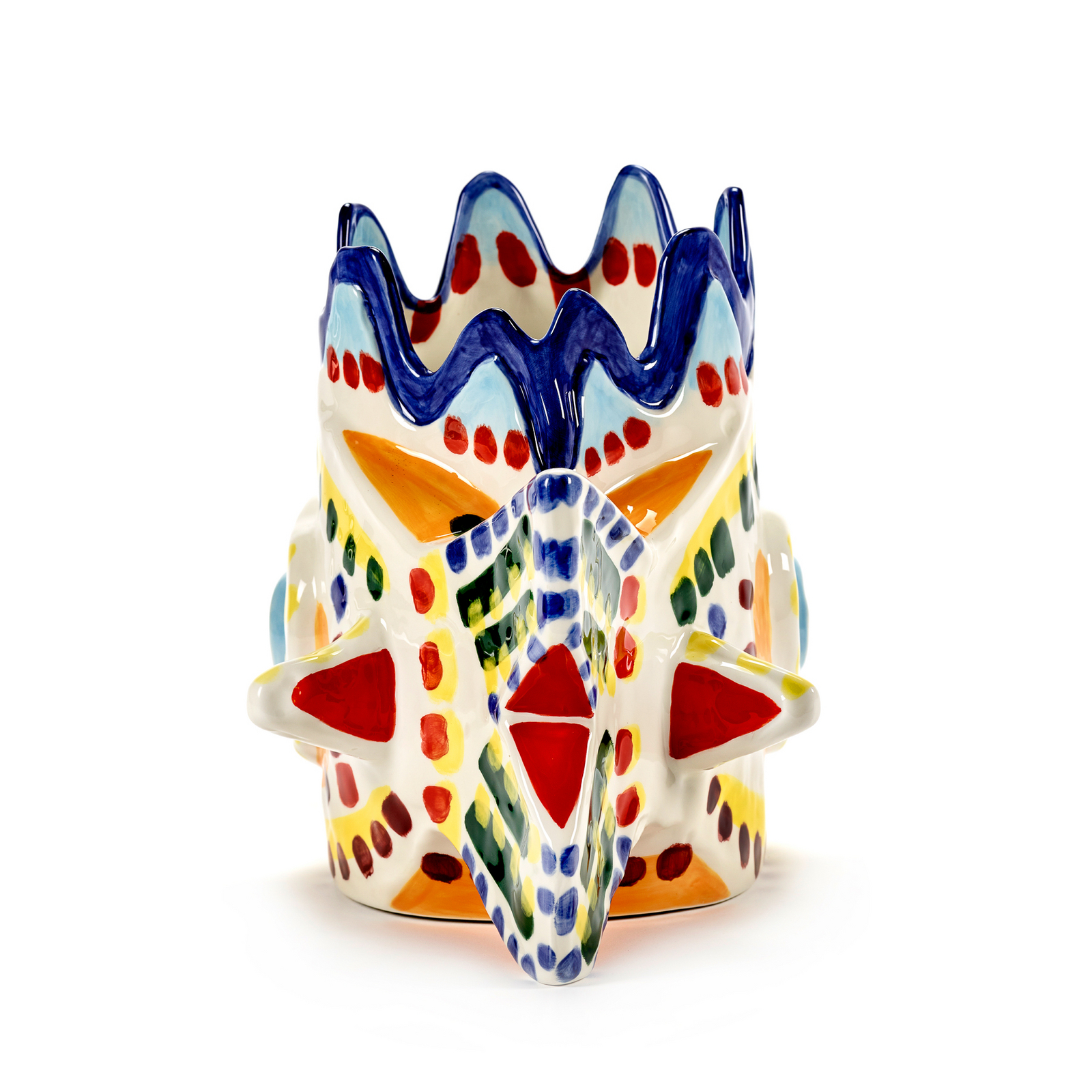 01 MIX SICILY-vase, farverig, stentøj, håndmalet, 01 MIX SICILY-vase, farverig, stentøj, håndmalet,