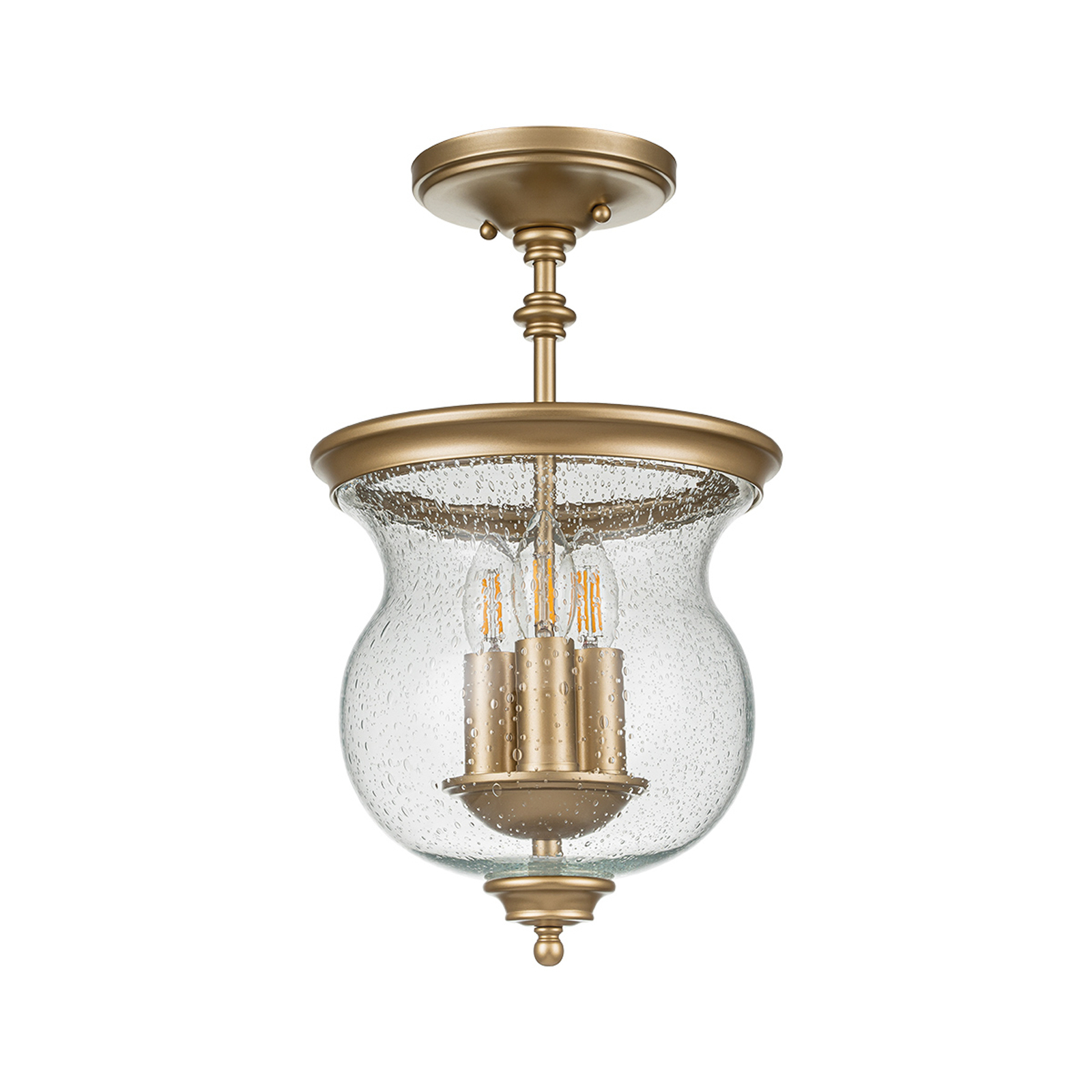 Pickering Lane pendant light, 3-bulb, brass