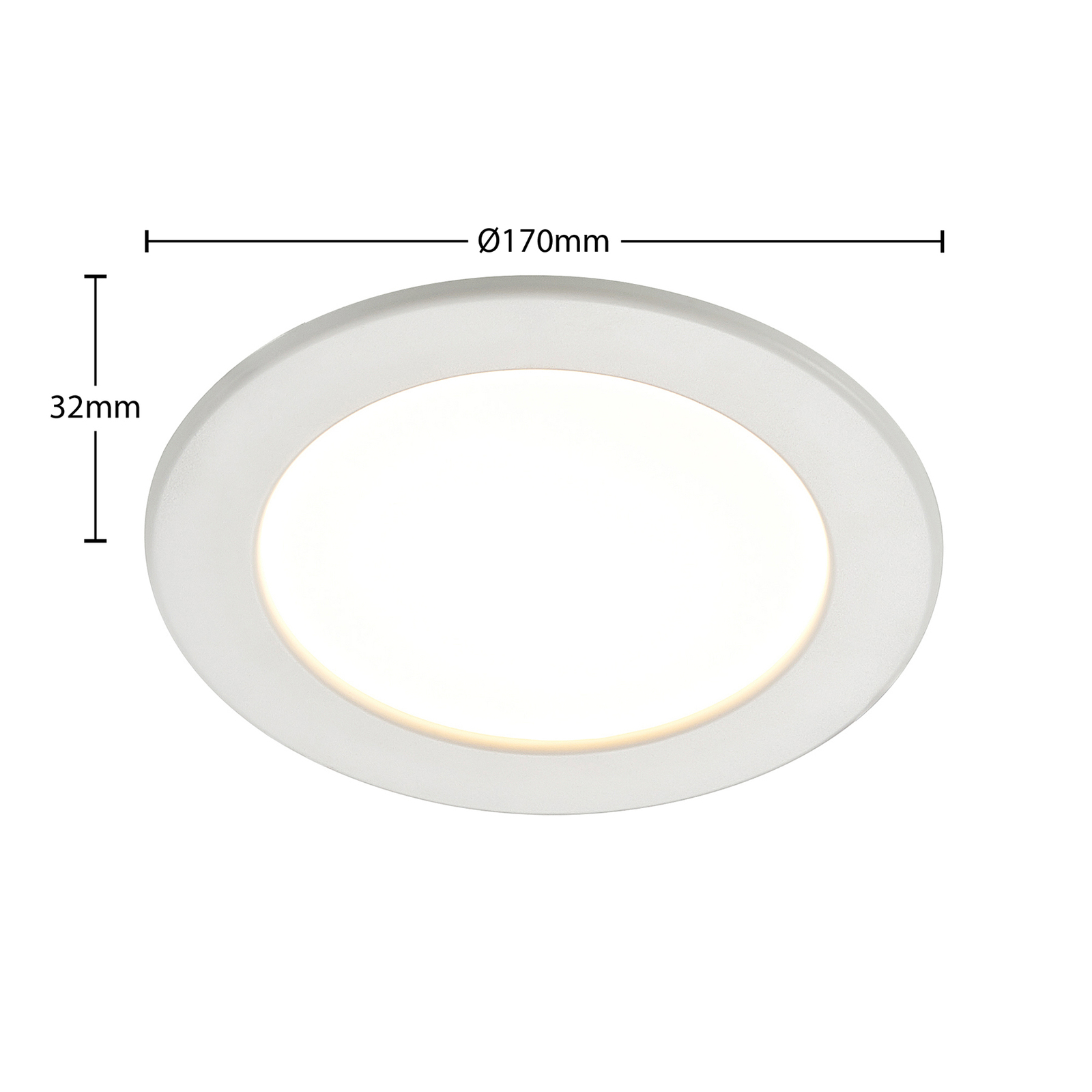 Prios Cadance LED inbouwlamp wit 17 cm 3 per set