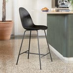 Tabouret de bar Eternity, noir, acier, hauteur 116,5 cm - Mater