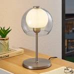 Lucande Kaiya asztali lámpa üvegbúrával