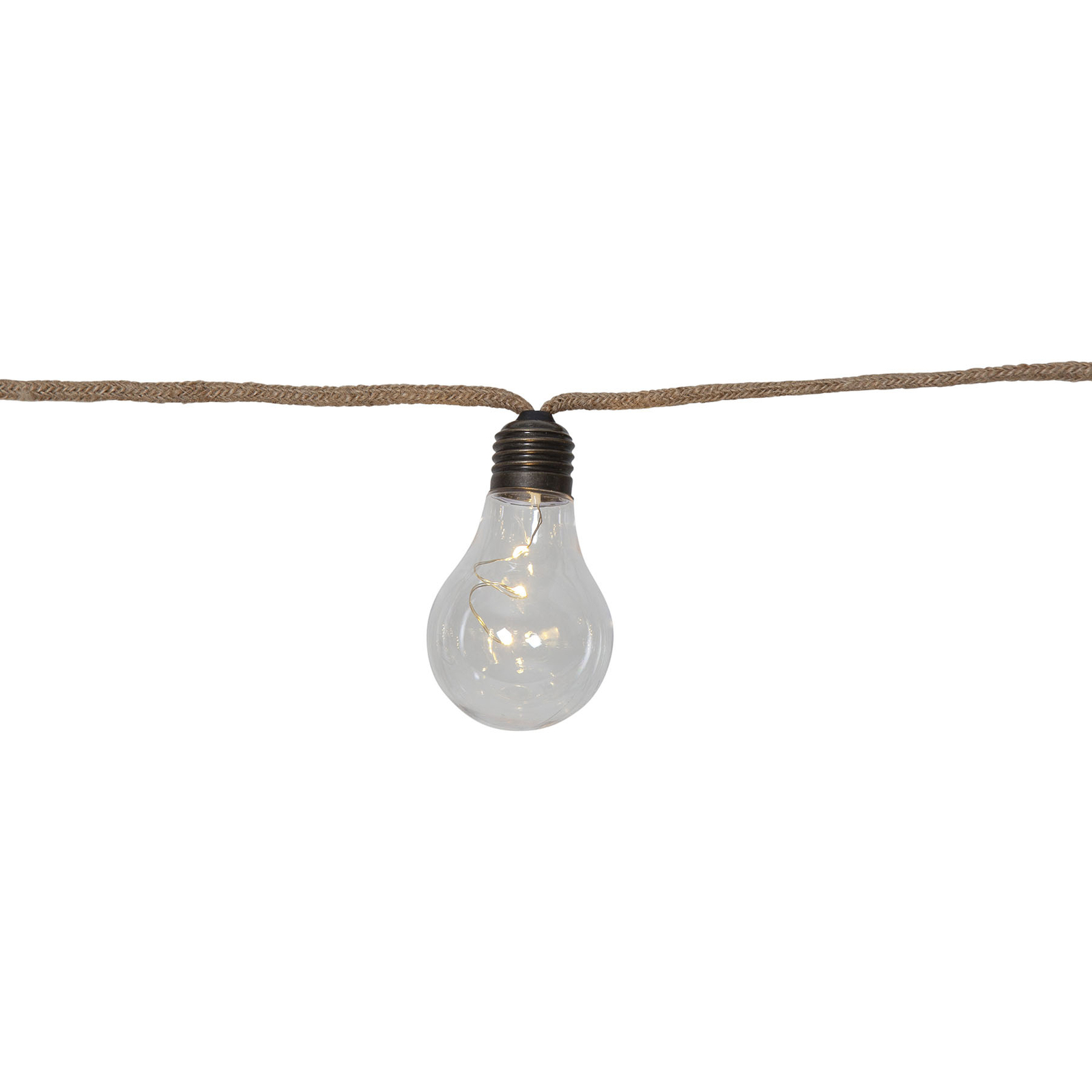 Jutta string lights jute, battery, 10 bulbs