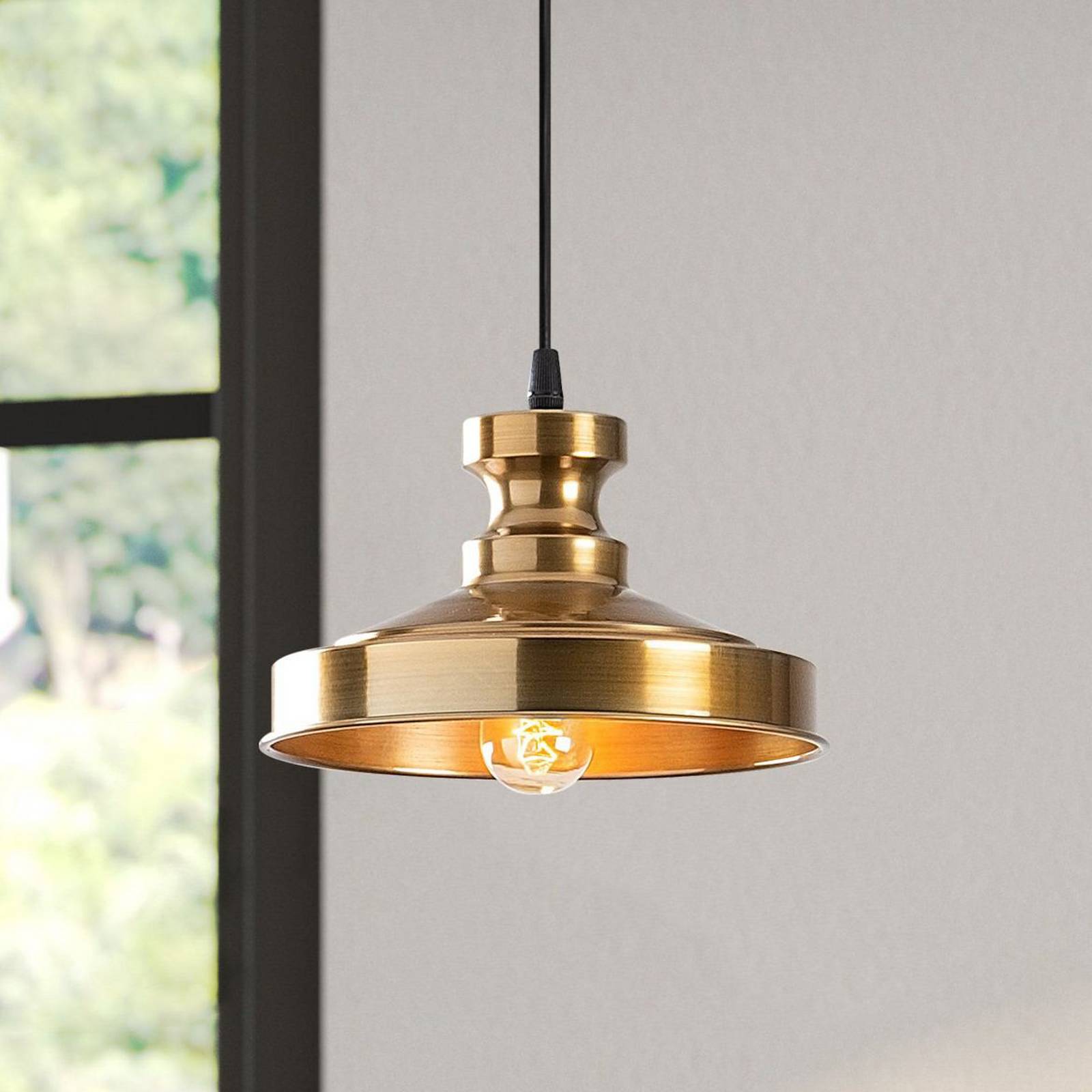 Hängeleuchte Berceste, goldfarben, Metall, Ø 22 cm, E27 günstig online kaufen