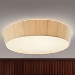 Bover Plafonet 95 loftlampe, tekstil, creme bånd