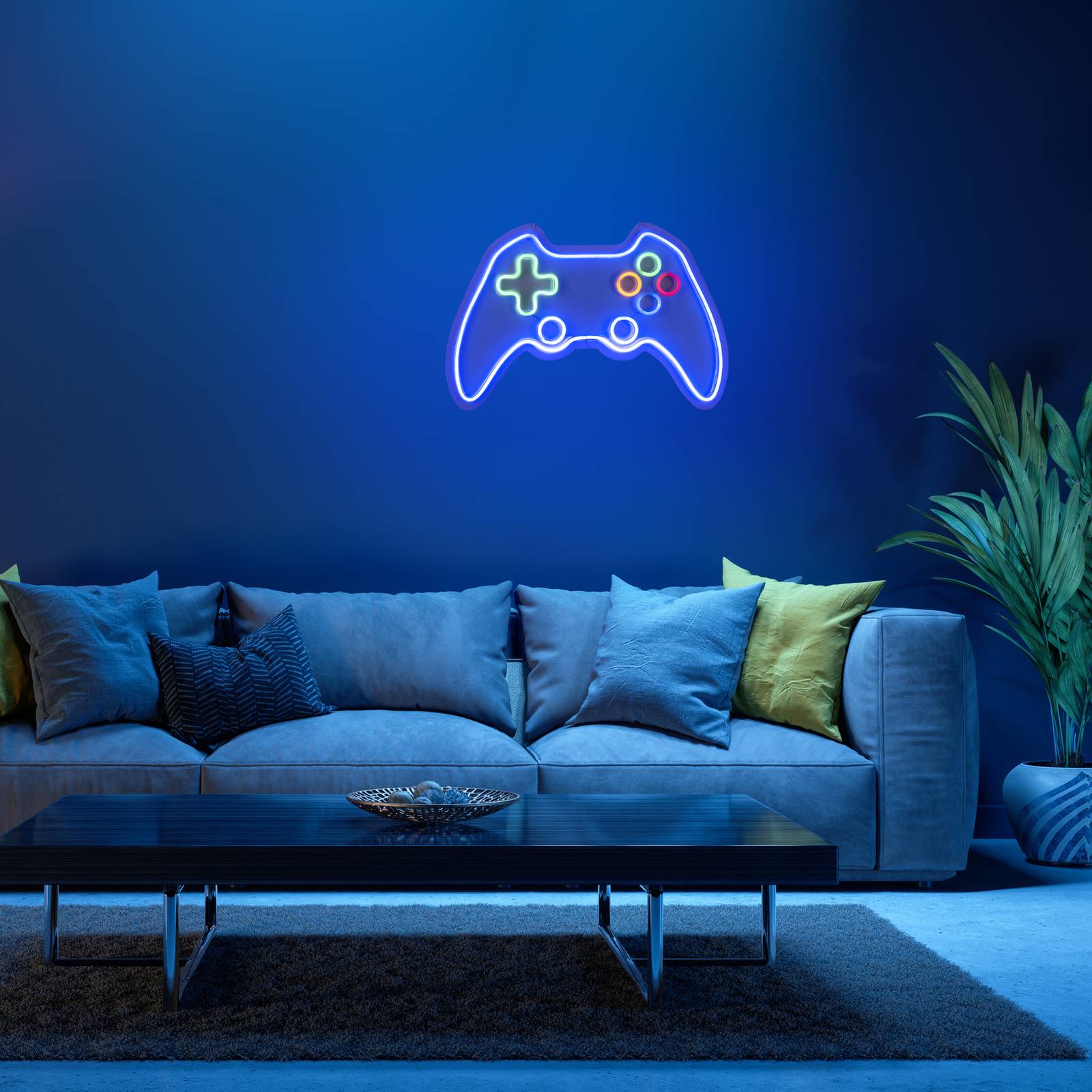 Leuchten Direkt Neon Gamer LED-væglampe USB