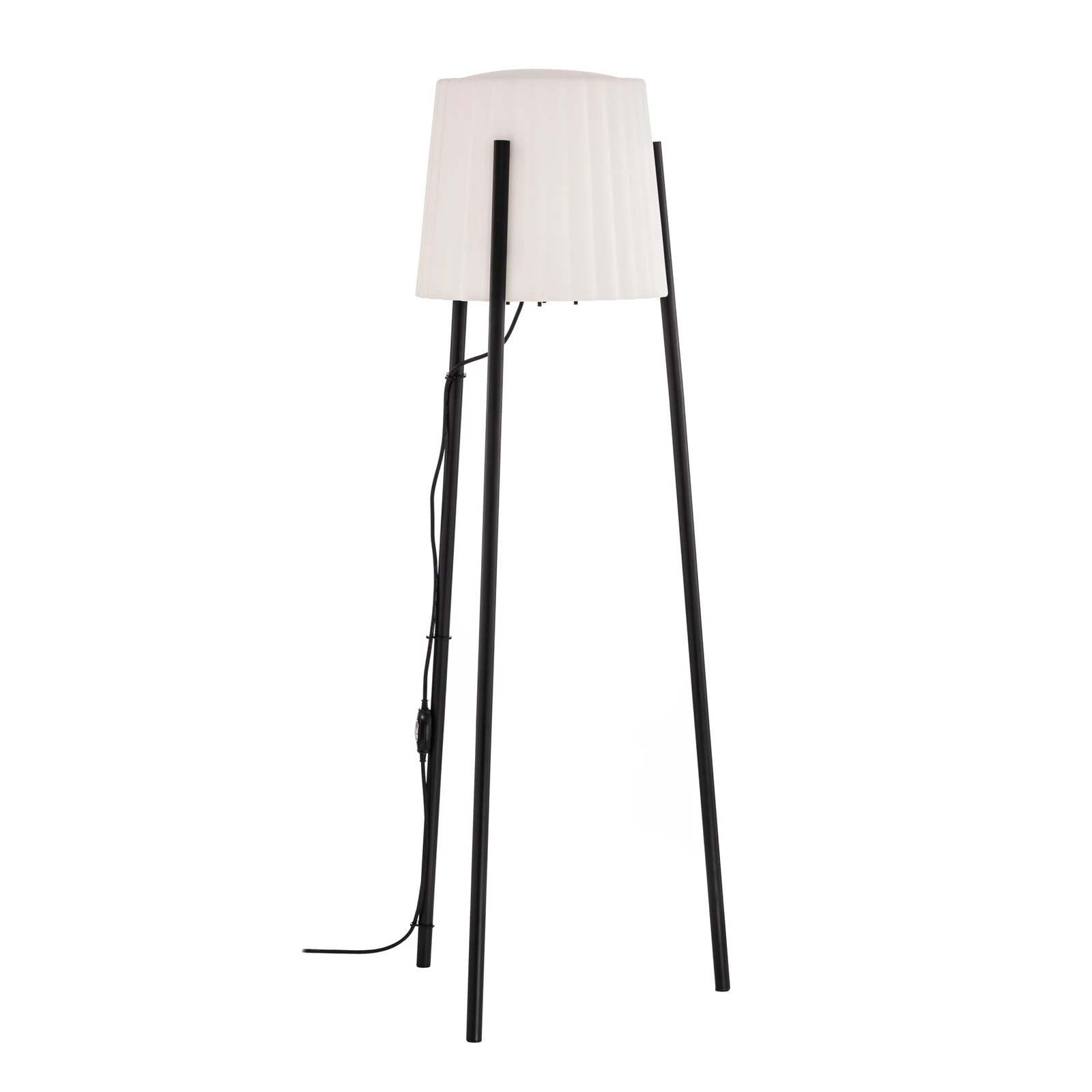 Luz de pátio Lindby Jaimy, 148 cm, tripé, alumínio