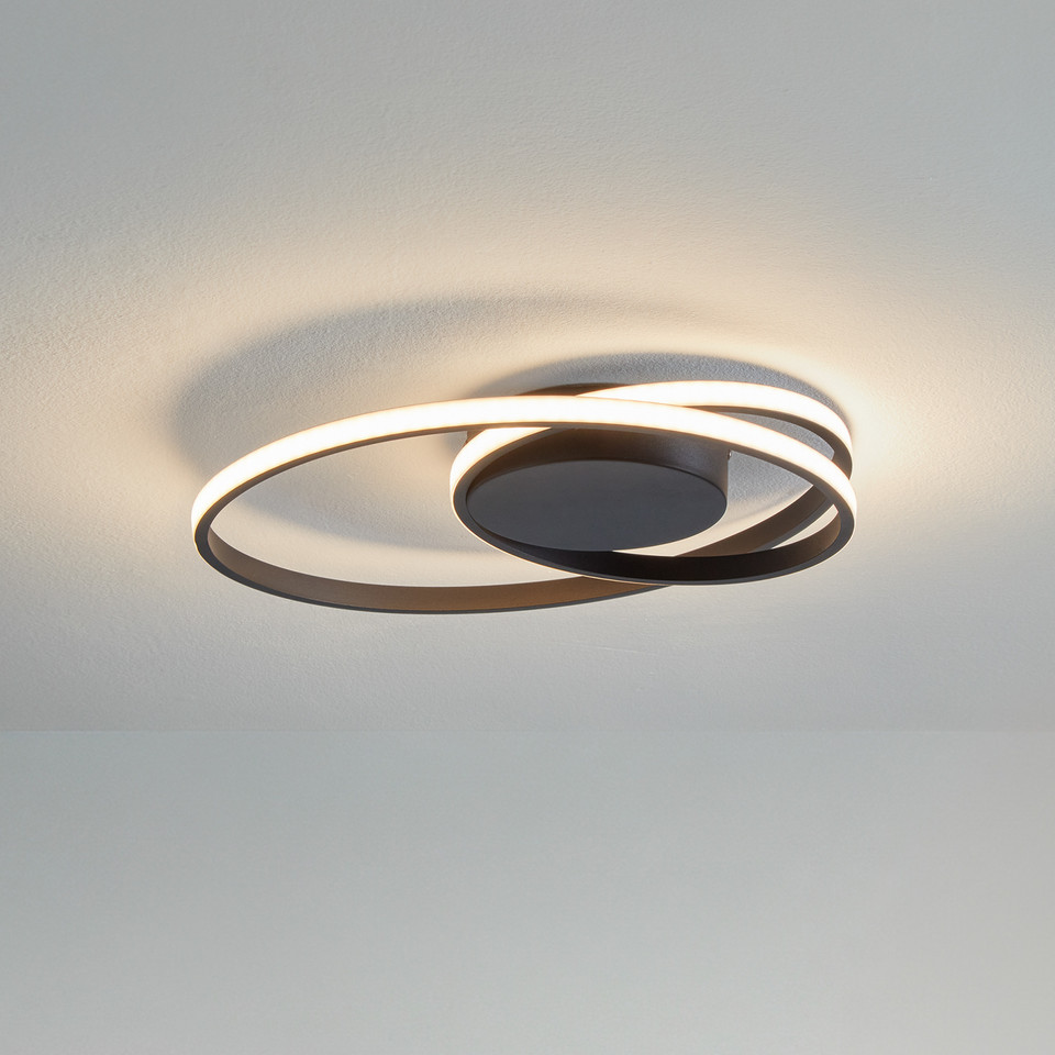 Lindby Youna LED-taklampa, svart från Lindby