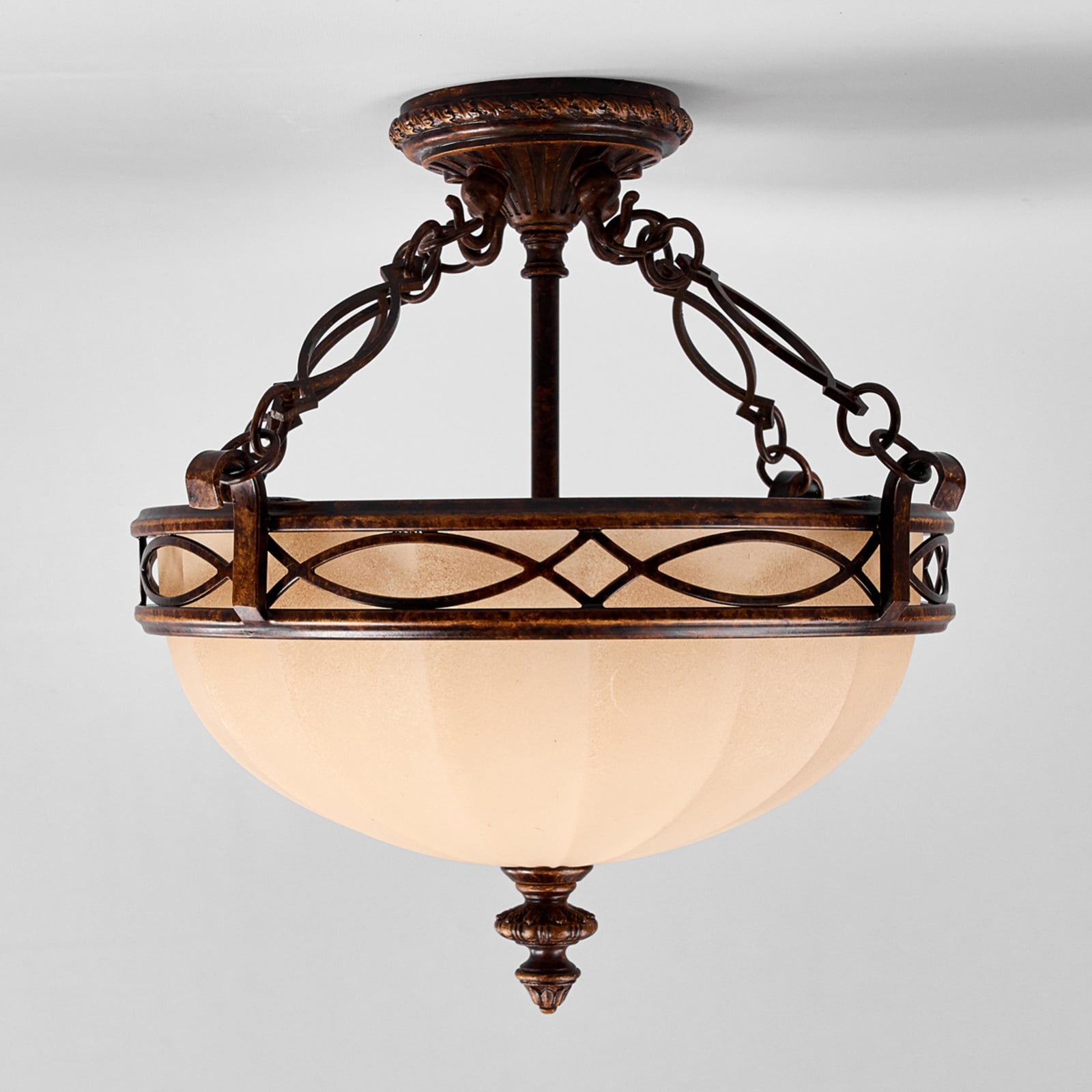 Drawing Room loftlampe i valnød/creme, højde 37 cm – FEISS Drawing Room loftlampe i valnød/creme, højde 37 cm – FEISS