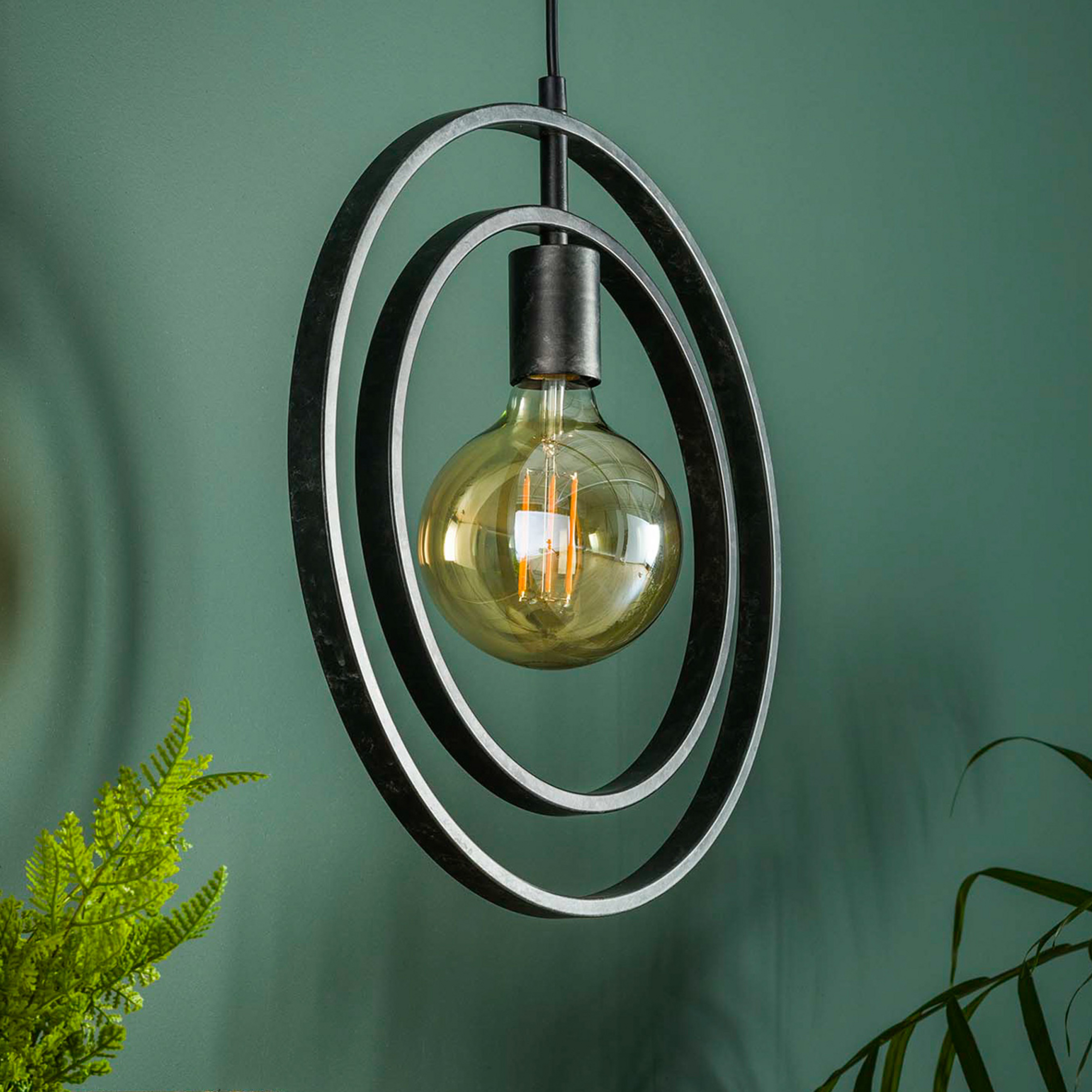 Suspension Ringelbach, anthracite, à une lampe