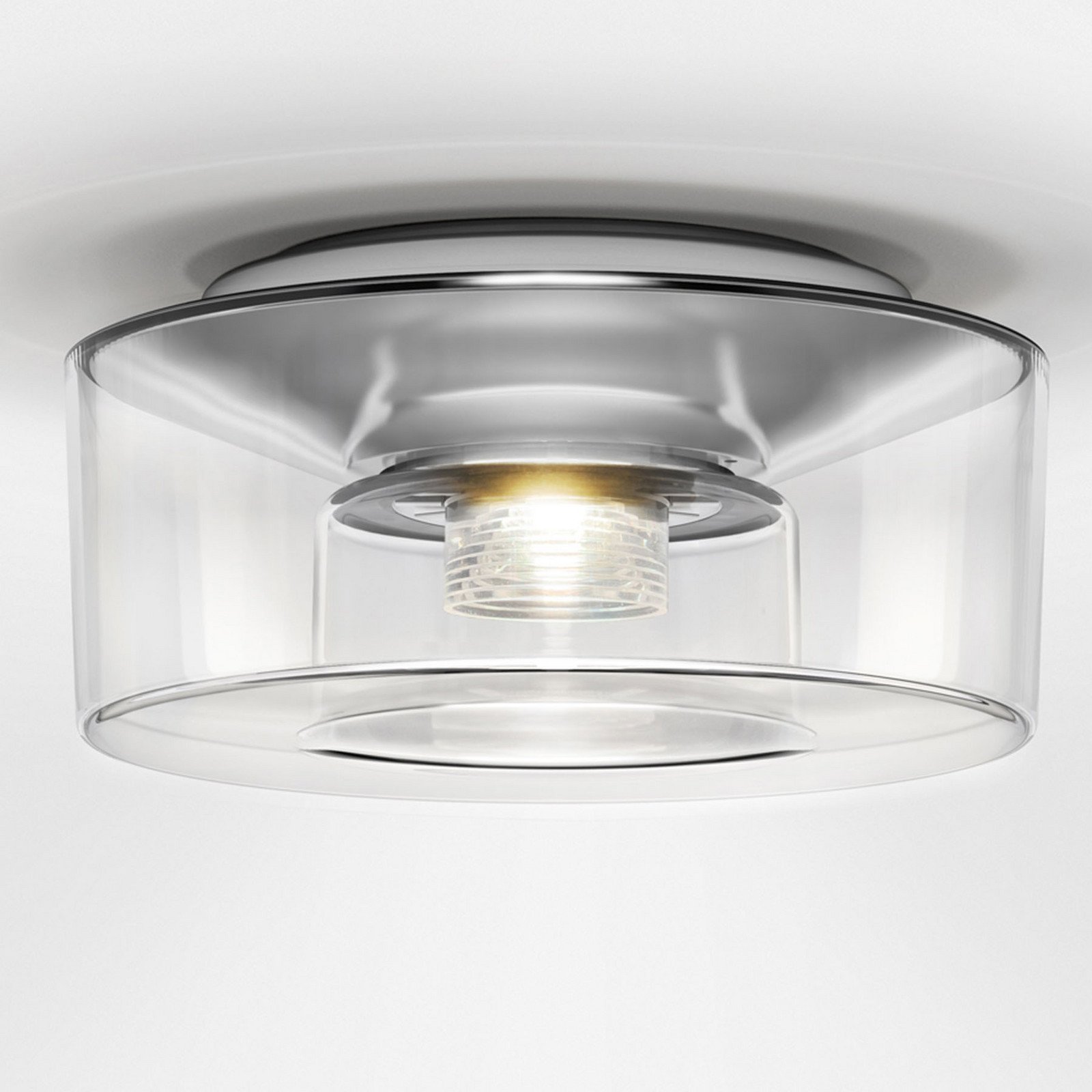 serien.lighting Curling M plafon 2.700K sticlă transparentă
