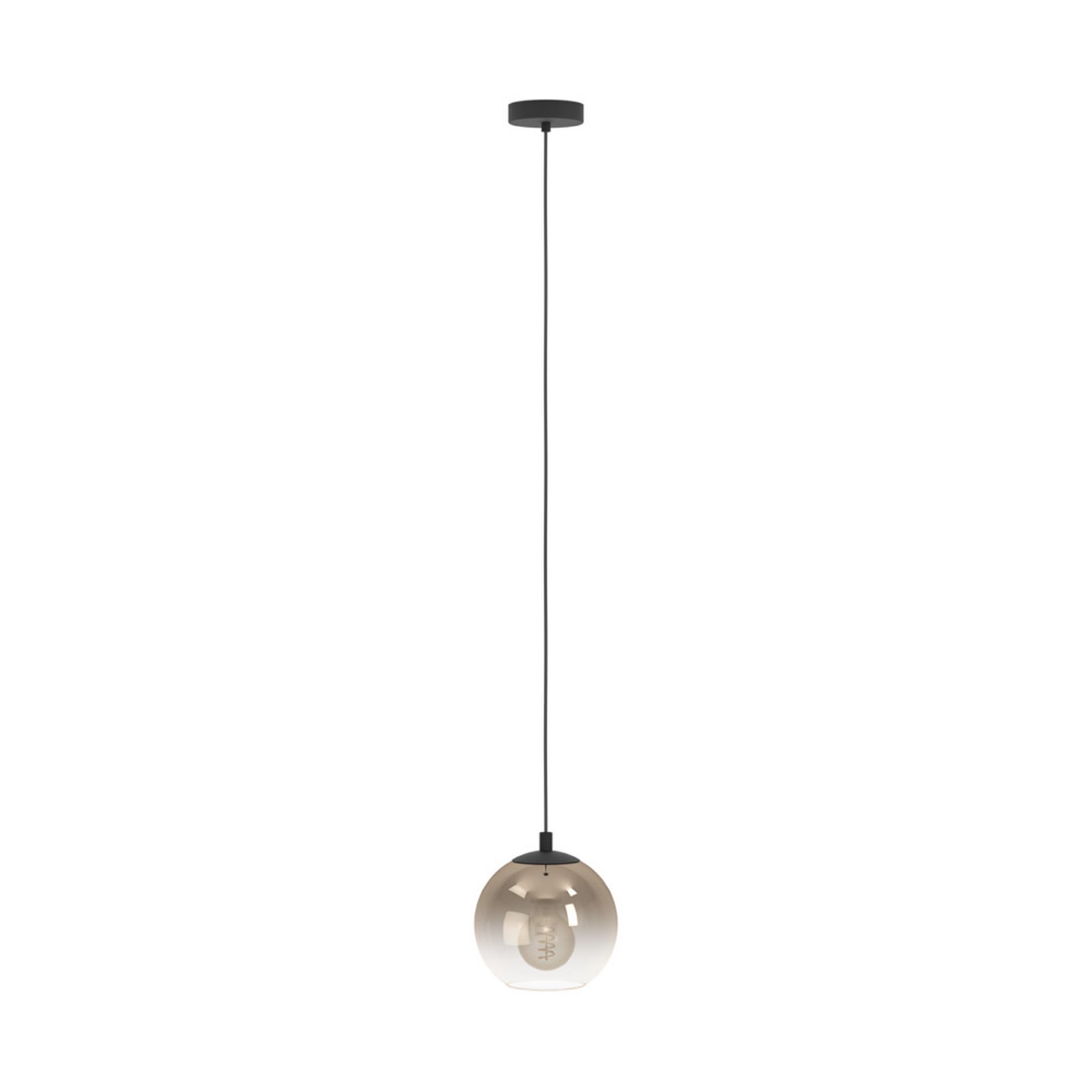 EGLO hanglamp ARISCANI 1, Ø 20 cm, 1-lamp, zwart/koper EGLO hanglamp ARISCANI 1, Ø 20 cm, 1-lamp, zwart/koper