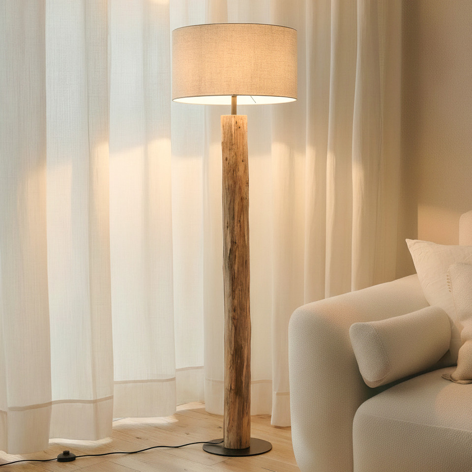 Lucande Jorvan golvlampa, beige från Lucande