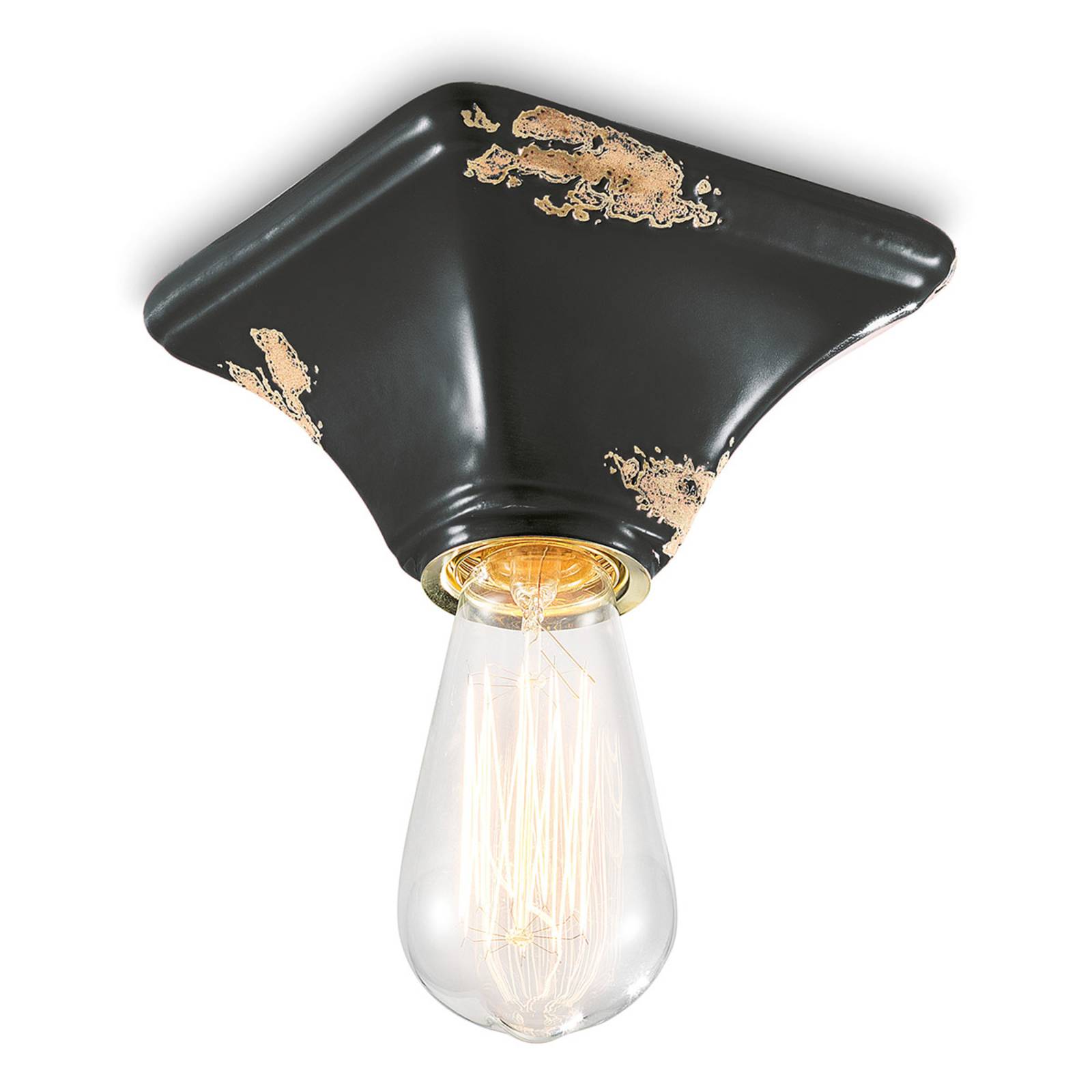 Ferroluce Vintage loftslampe C135 sort