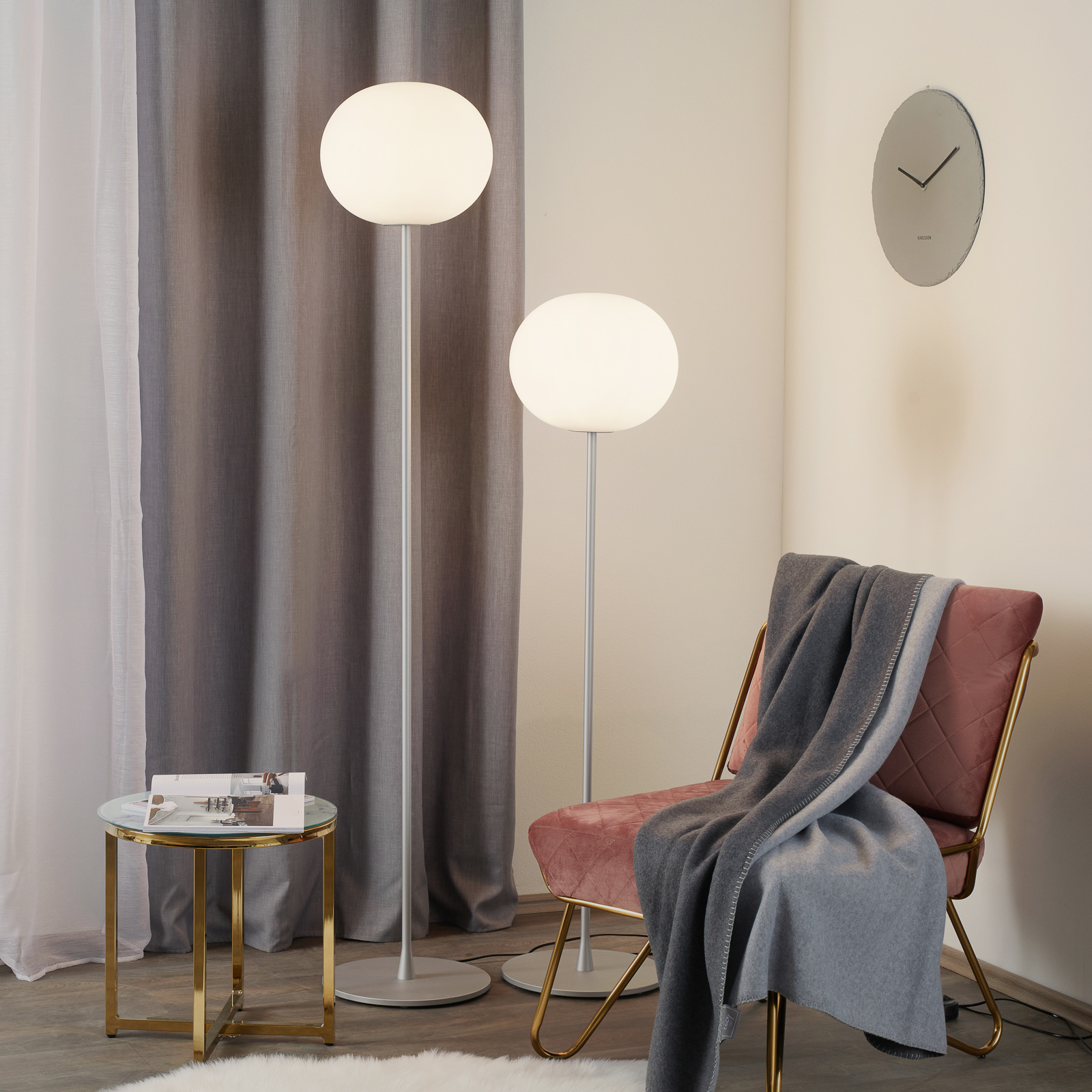 Glo-Ball F1 Gulvlampe Silver - Flos