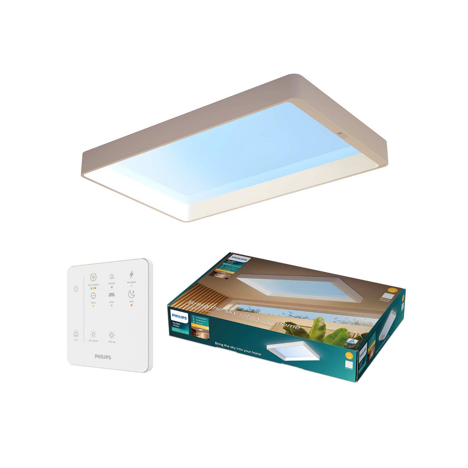 Deckenlampe SKYLIGHT VITA UP 93x60cm weiß CCT IP44 - Philips Deckenlampe SKYLIGHT VITA UP 93x60cm weiß CCT IP44 - Philips