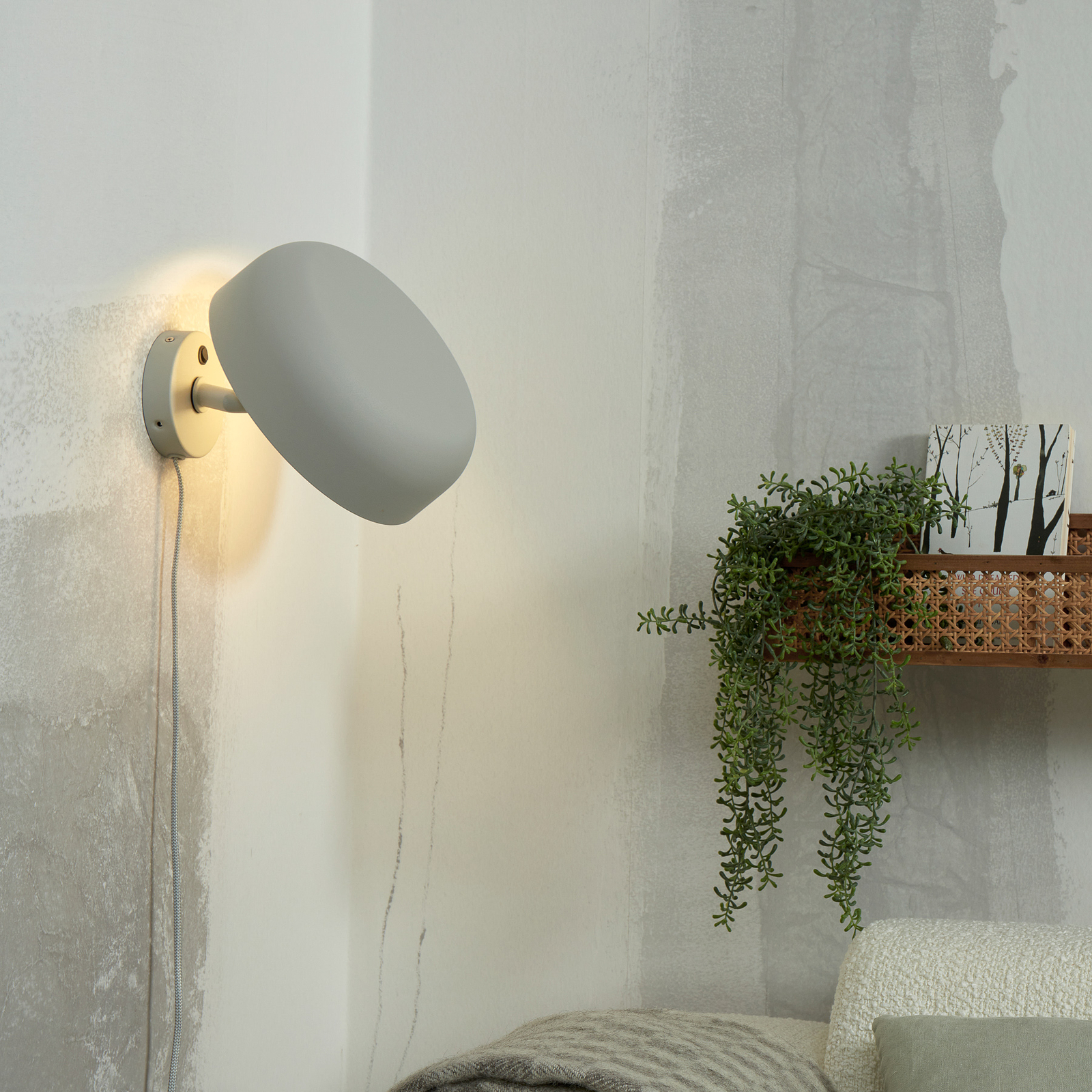 Става въпрос за RoMi Porto стенна лампа, светлосива