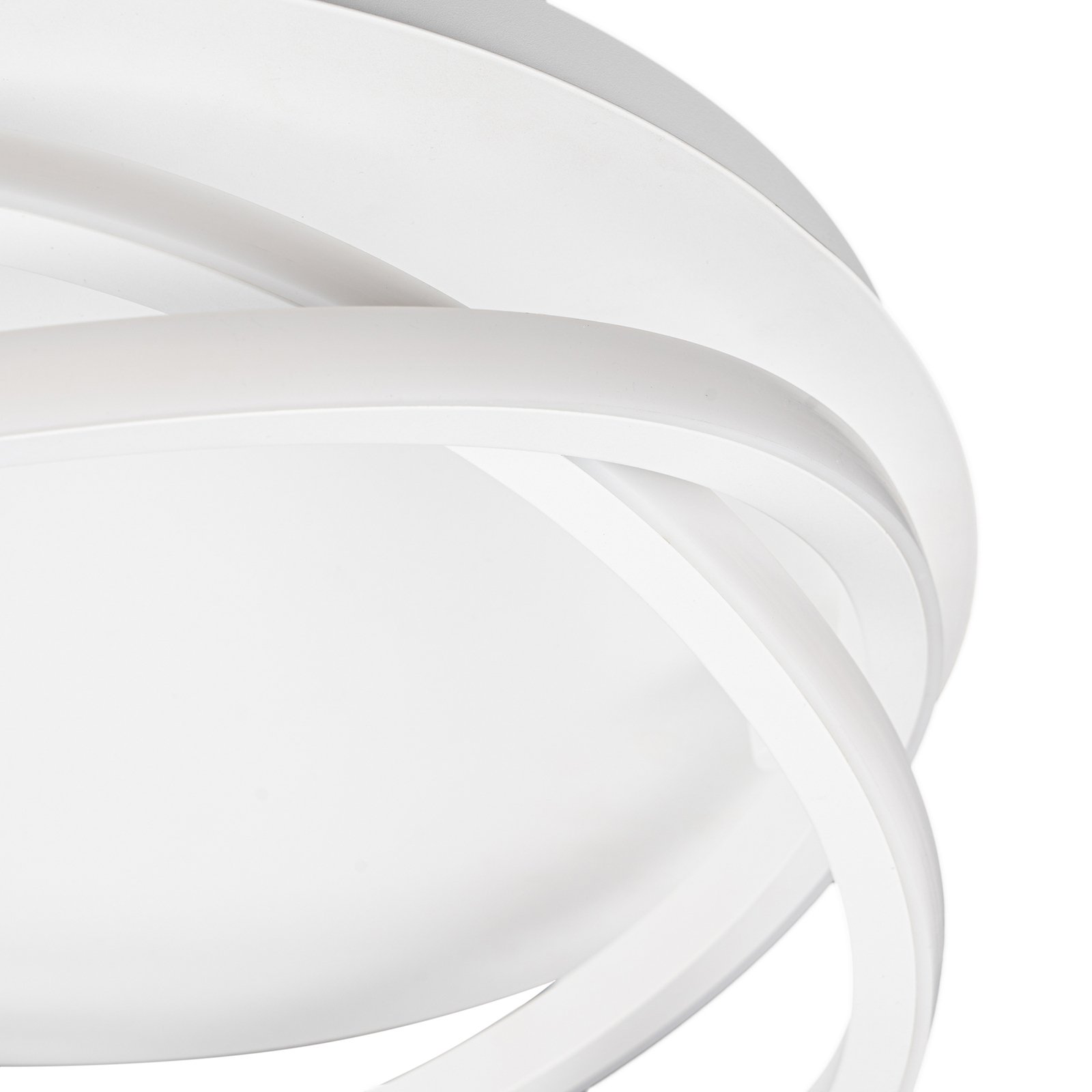 Lucande Plafonnier LED Aldric, blanc, aluminium, Ø 45 cm